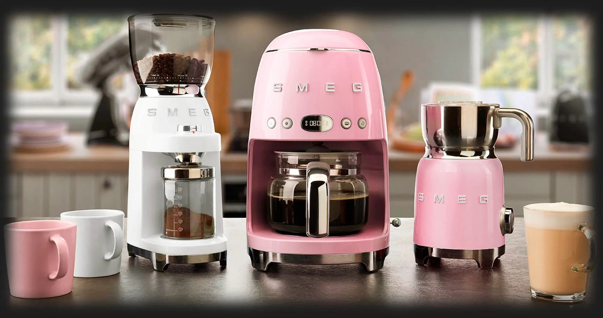 Кофеварка SMEG (Pink)