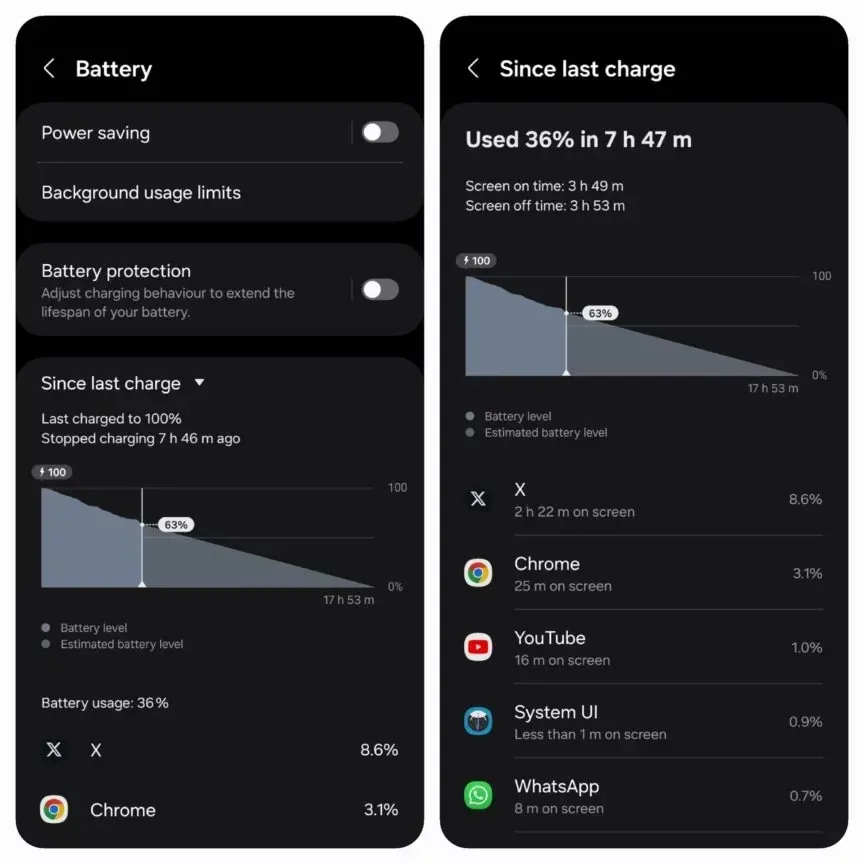 Samsung возвращает ключевую функцию мониторинга аккумулятора в One UI