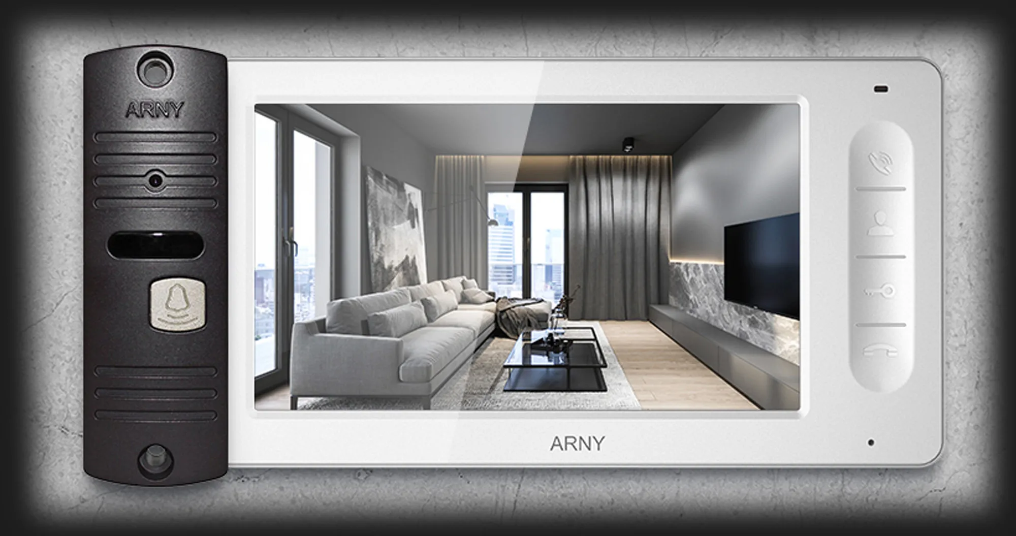 Комплект видеодомофона Arny AVD-7006 (White/Grey)