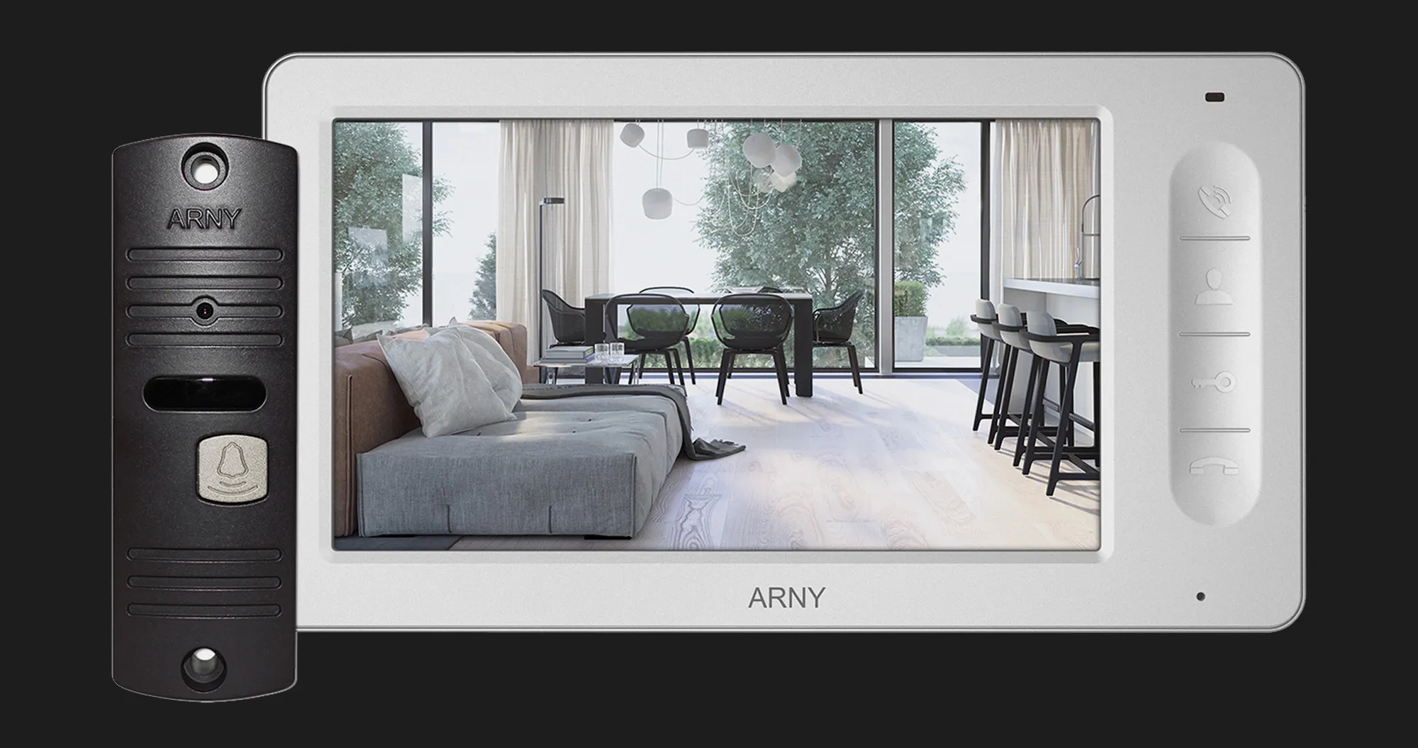 Комплект відеодомофону Arny AVD-7006 (White/Grey)