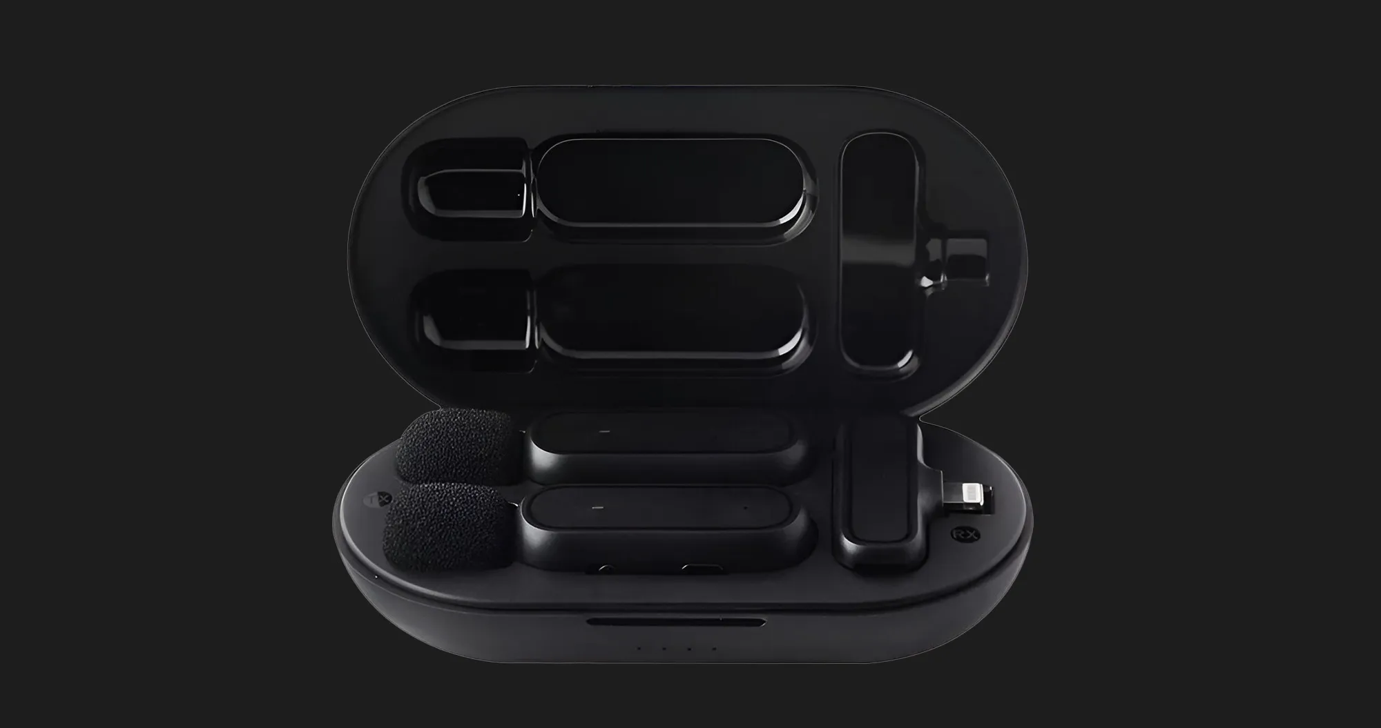 Бездротовий петличний мікрофон K63 Dual IOS (Black)
