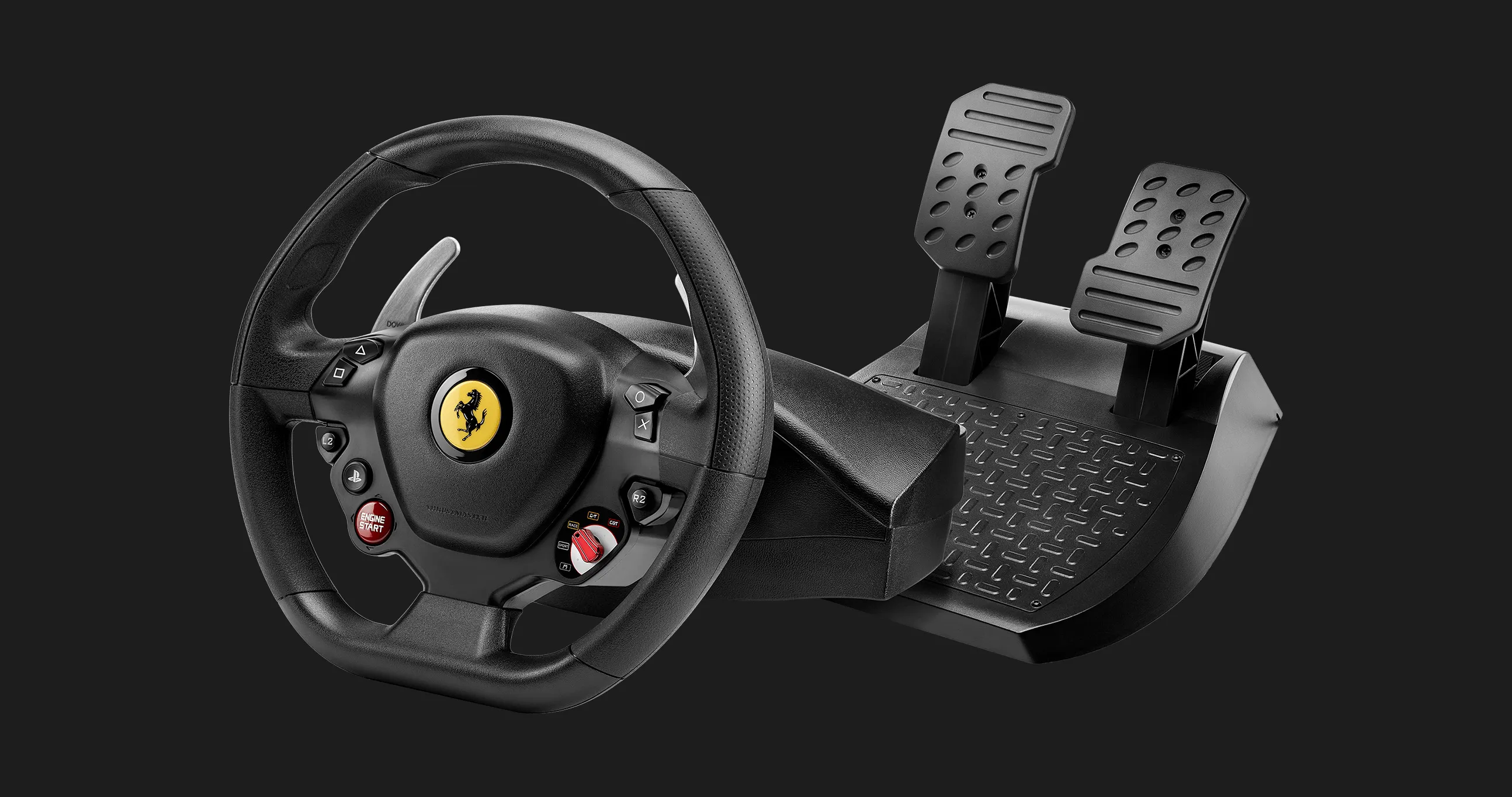 Комплект (кермо, педалі) Thrustmaster T80 Ferrari 488 GTB Edition PS5/PC (Black)