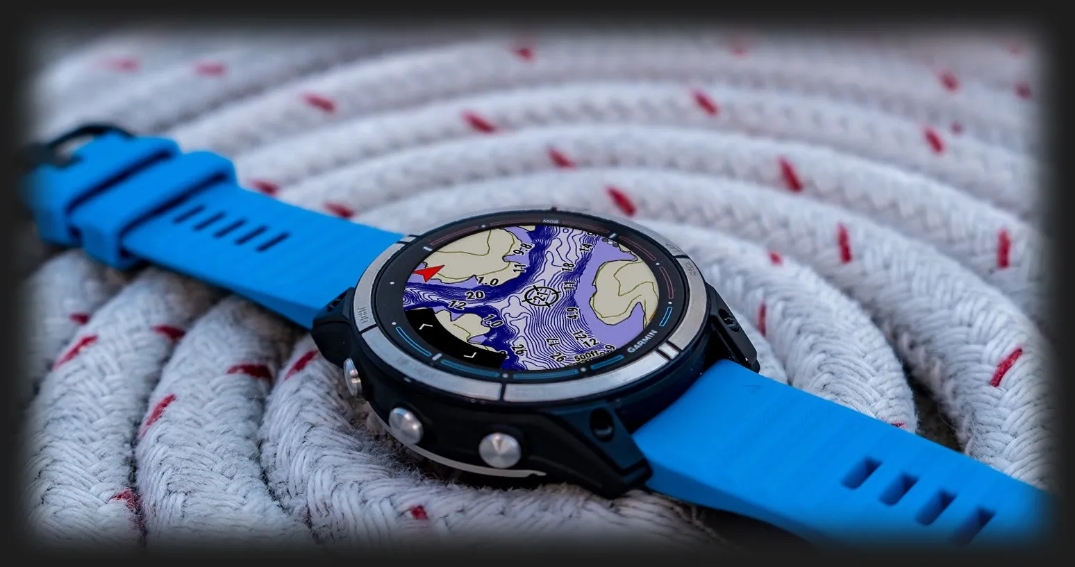 Garmin Quatix 7 Standard Edition Marine GPS Smartwatch with Сirrus Blue Band