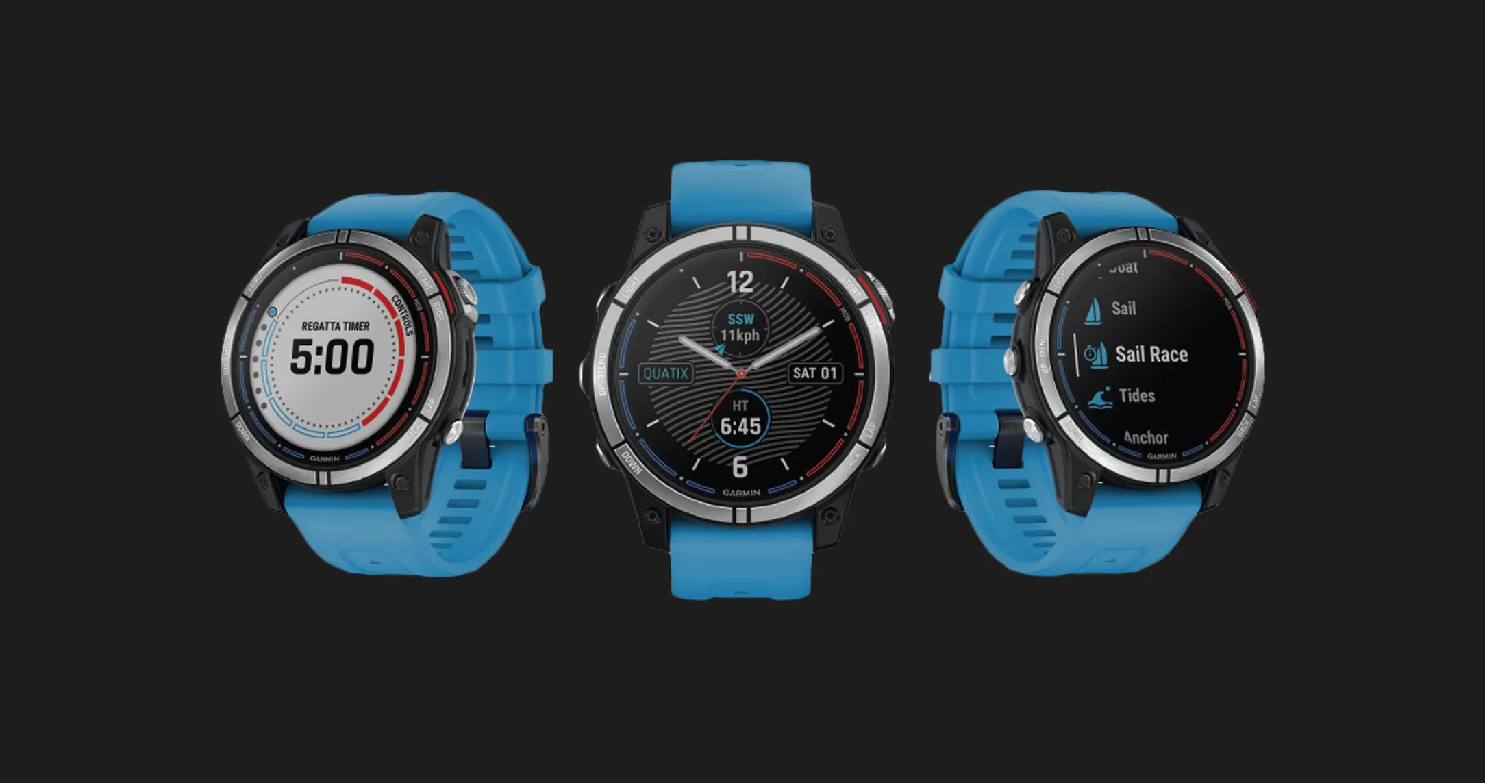 Garmin Quatix 7 Standard Edition Marine GPS Smartwatch with Сirrus Blue Band