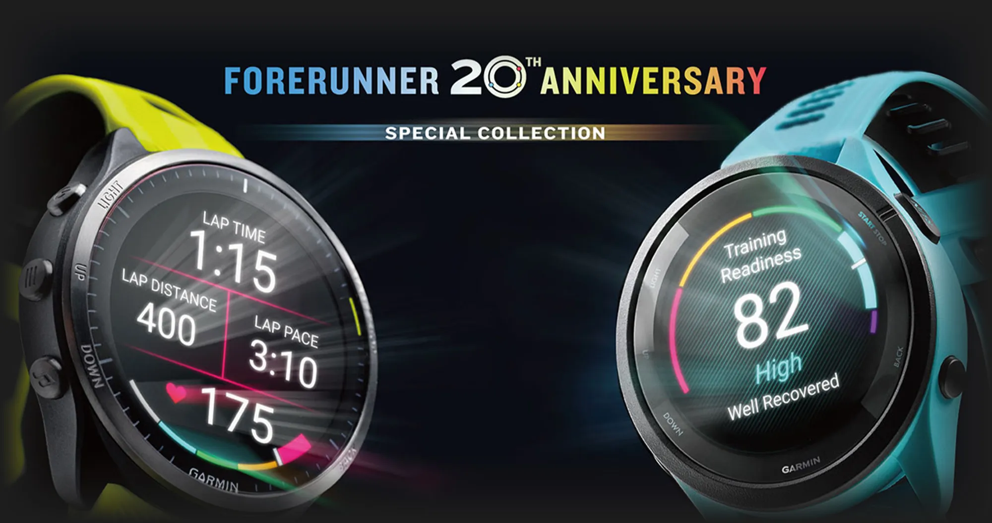 Garmin Forerunner 265 Black Bezel with Aqua Case and Aqua/Black Silicone Band