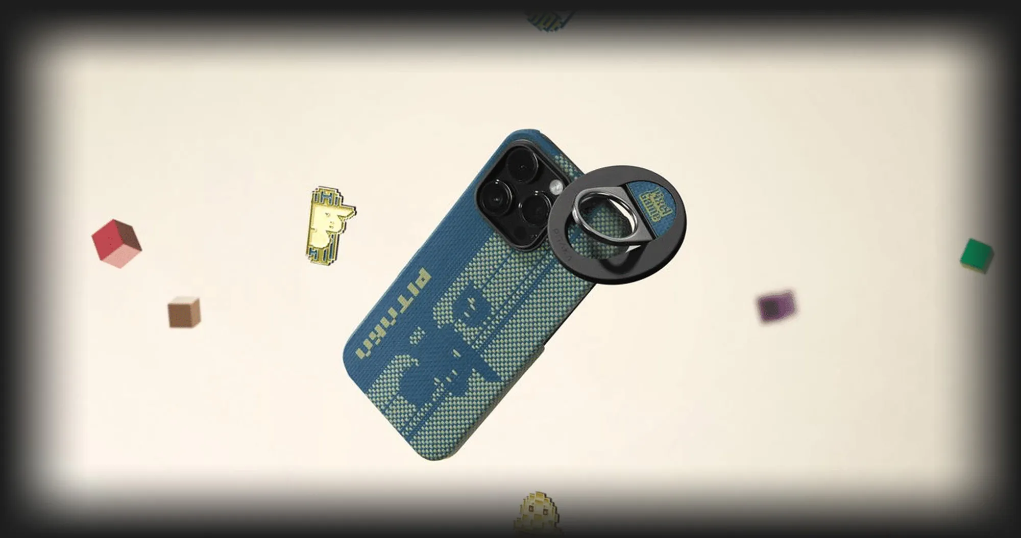 Чехол Pitaka MagEZ Case 3 Pixel Game Kit для iPhone 14 Pro Max with holder