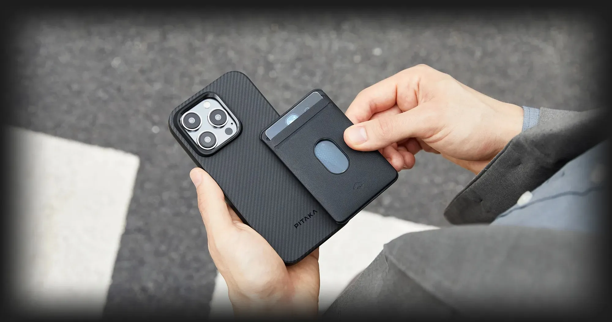 Чохол Pitaka MagEZ Case Pro 3 для iPhone 14 Pro (Black/Grey Twill)