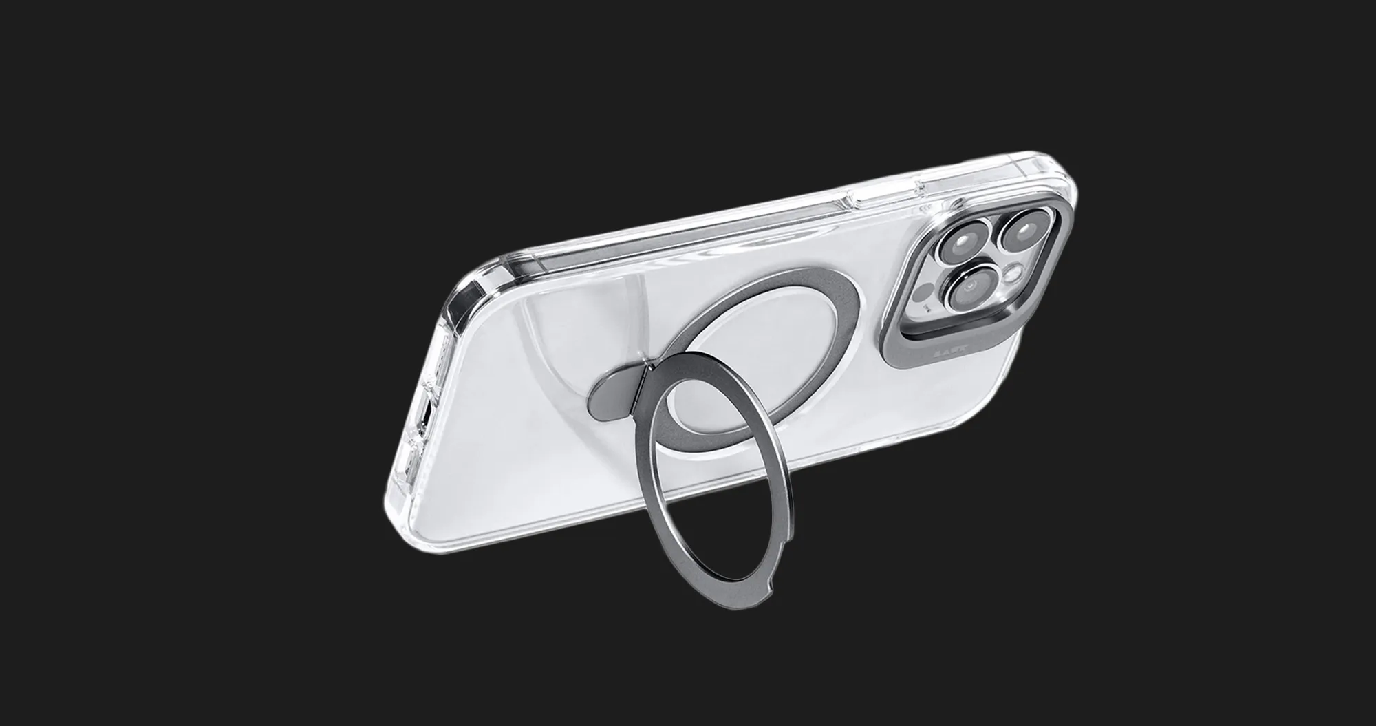 Чехол LAUT Revive Prop Case MagSafe для iPhone 15 (Crystal Black)
