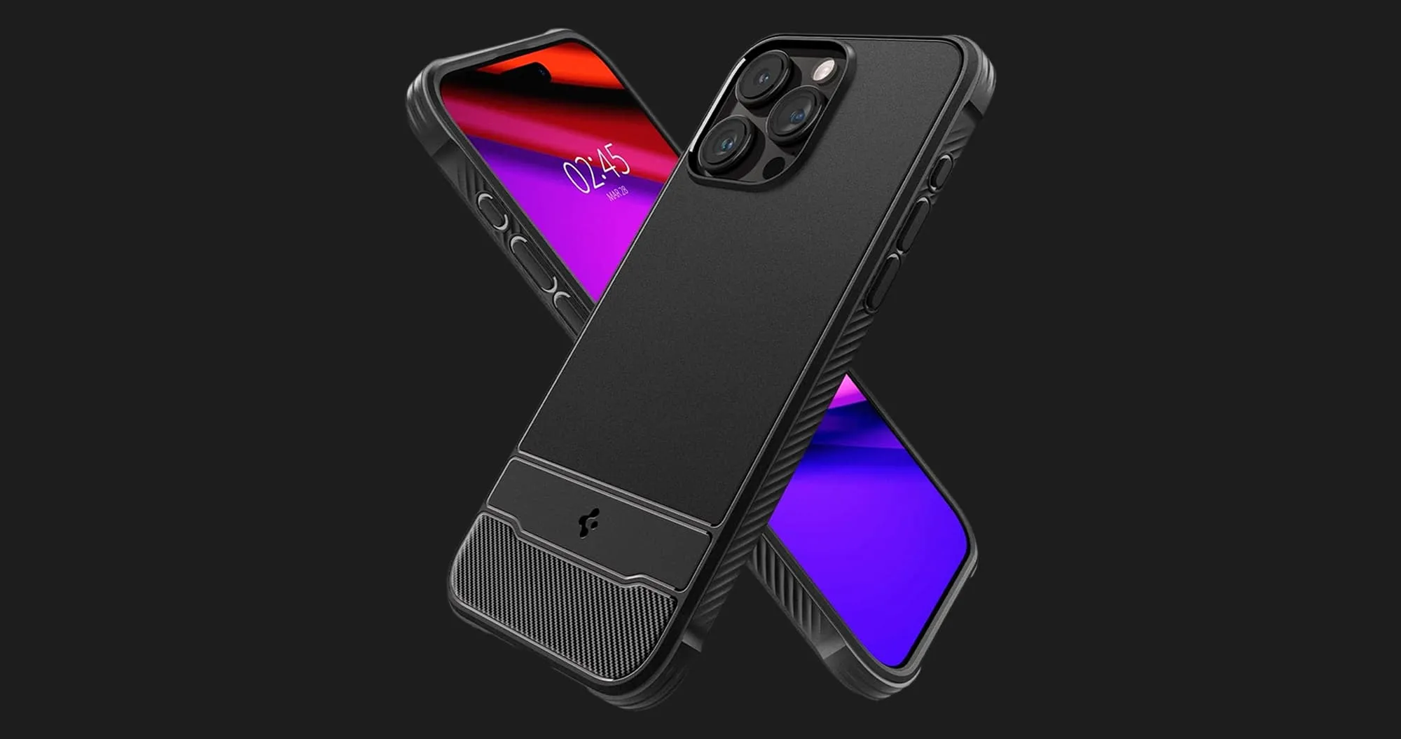 Чехол Spigen Mag Rugged Armor MagFit для iPhone 15 Pro Max (Black)