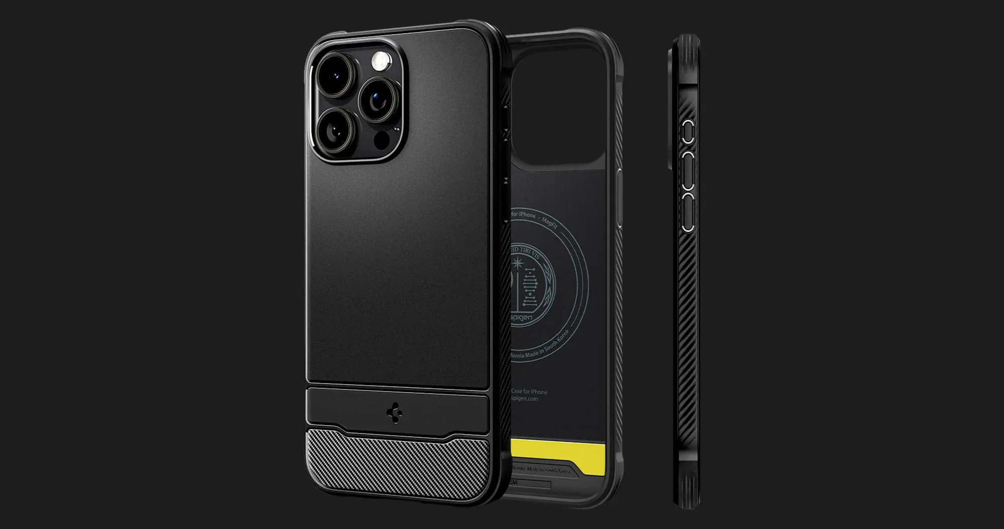 Чехол Spigen Mag Rugged Armor MagFit для iPhone 15 Pro Max (Black)