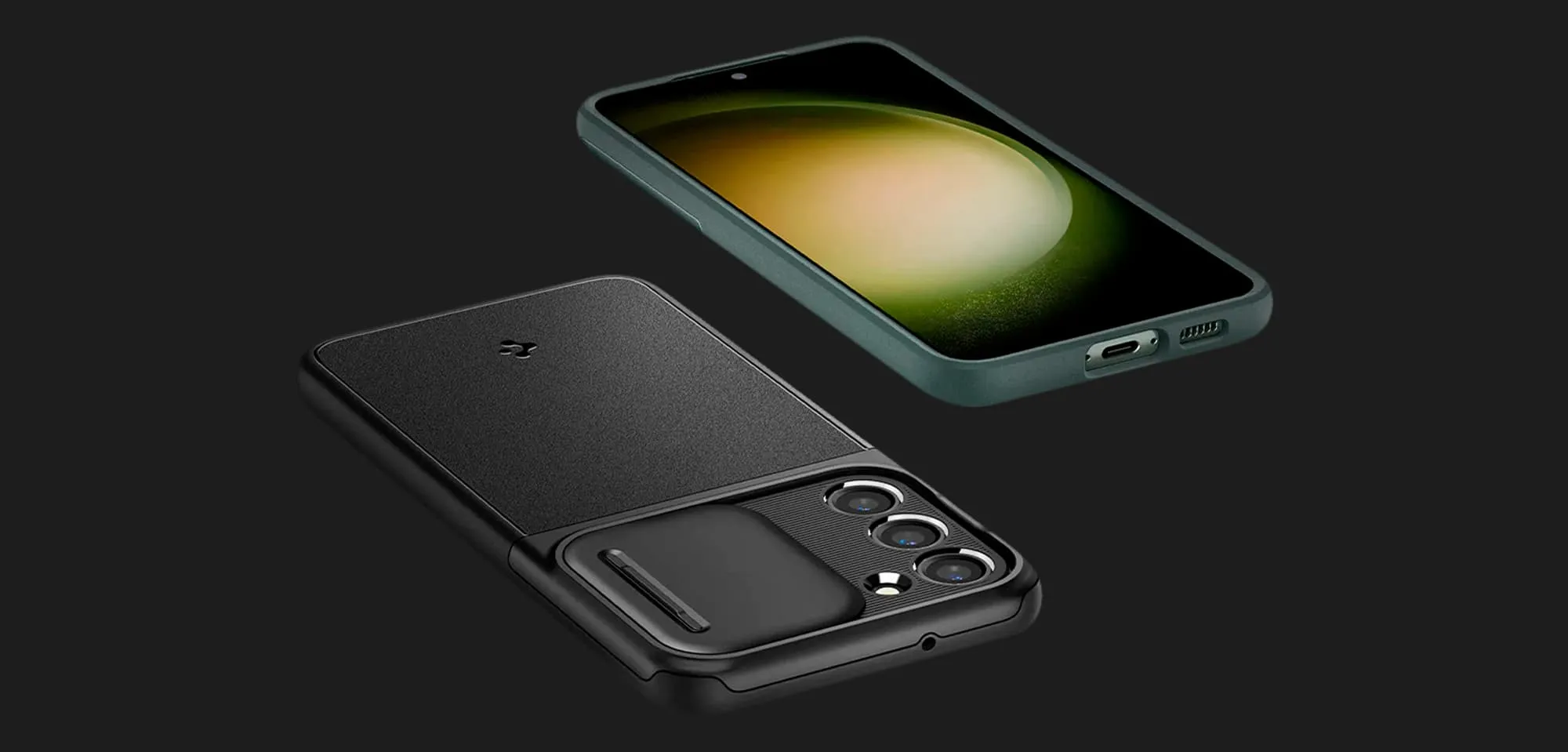 Чехол Spigen Optik Armor для Samsung Galaxy S23 Ultra (Black)