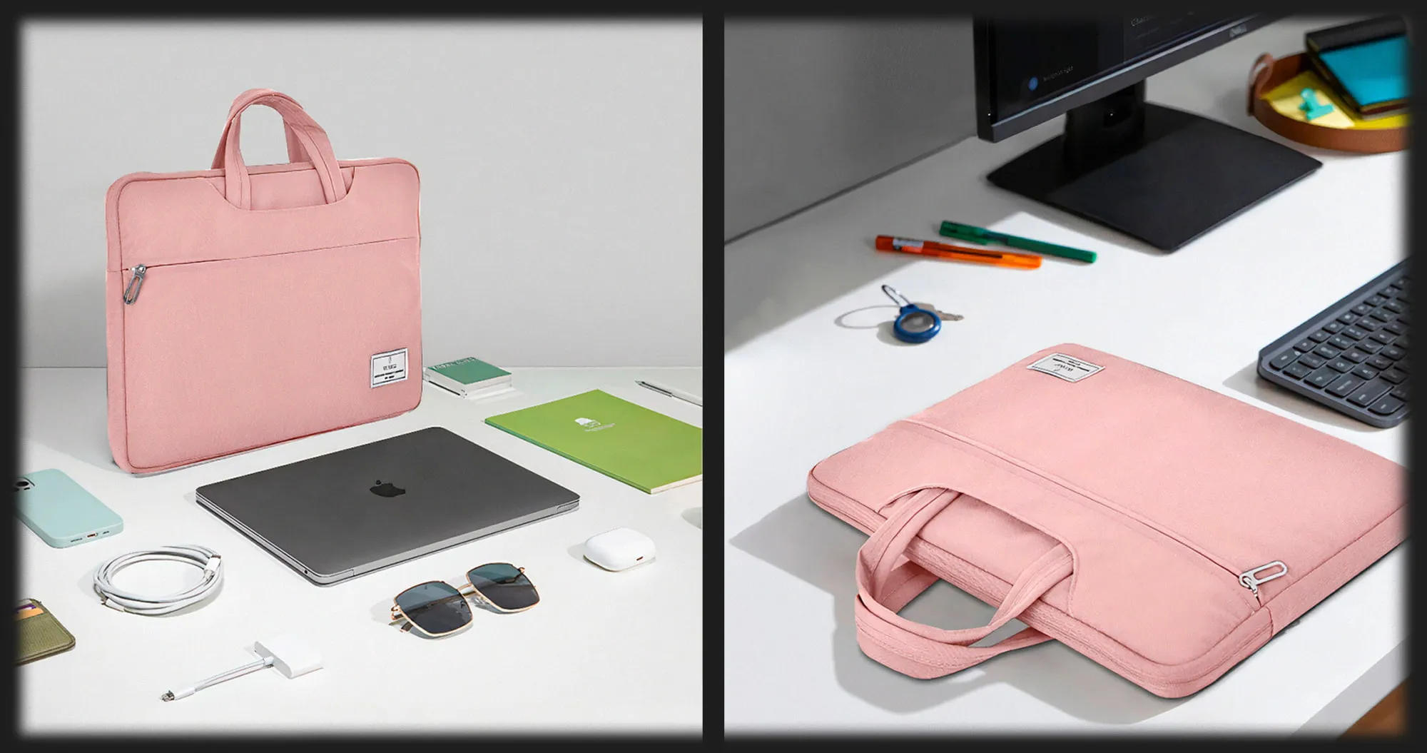 Чехол-сумка WiWU ViVi Handbag Bag для MacBook 13,3/14 (Pink)