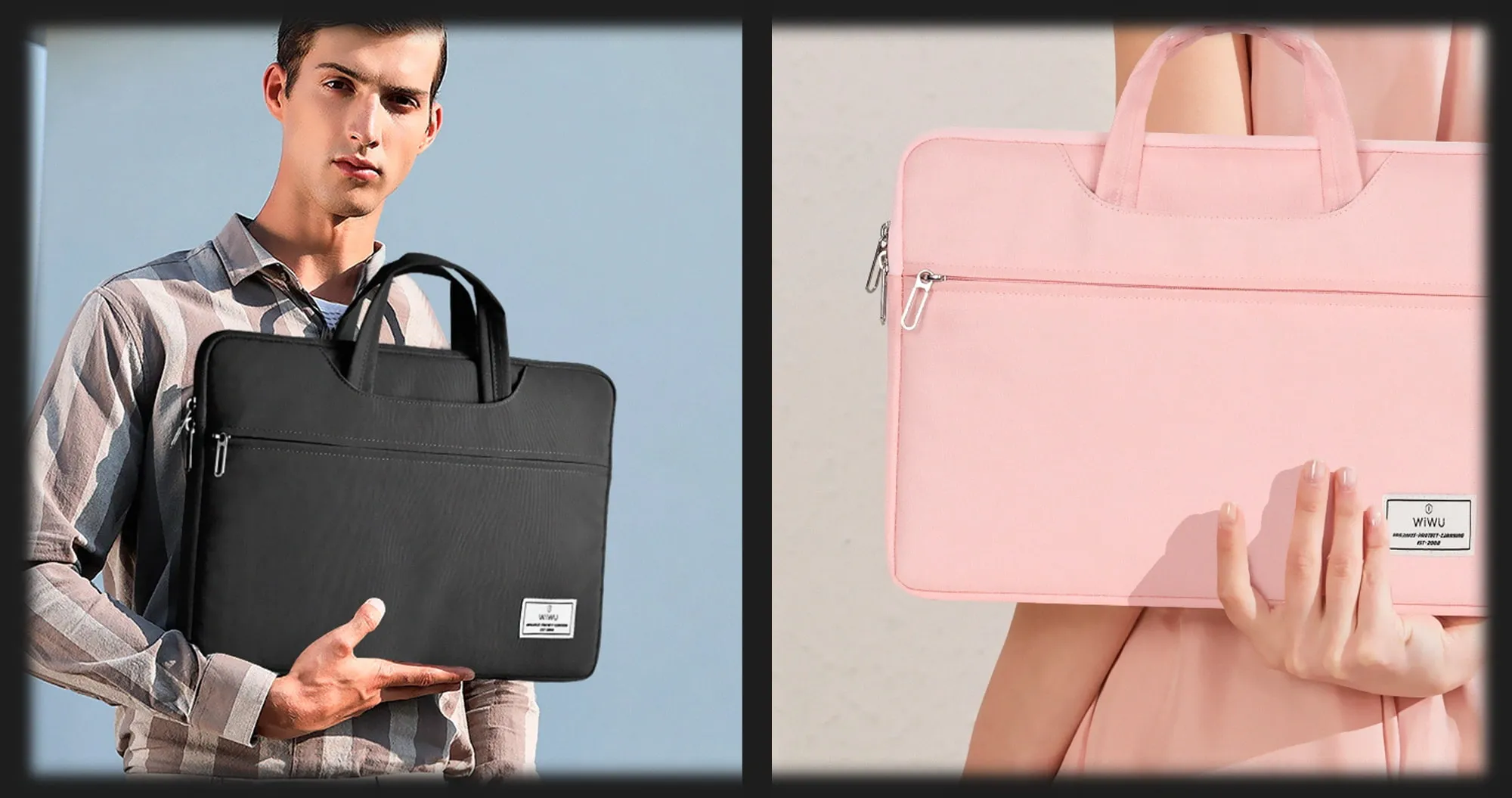 Чехол-сумка WiWU ViVi Handbag Bag для MacBook 13,3/14 (Pink)
