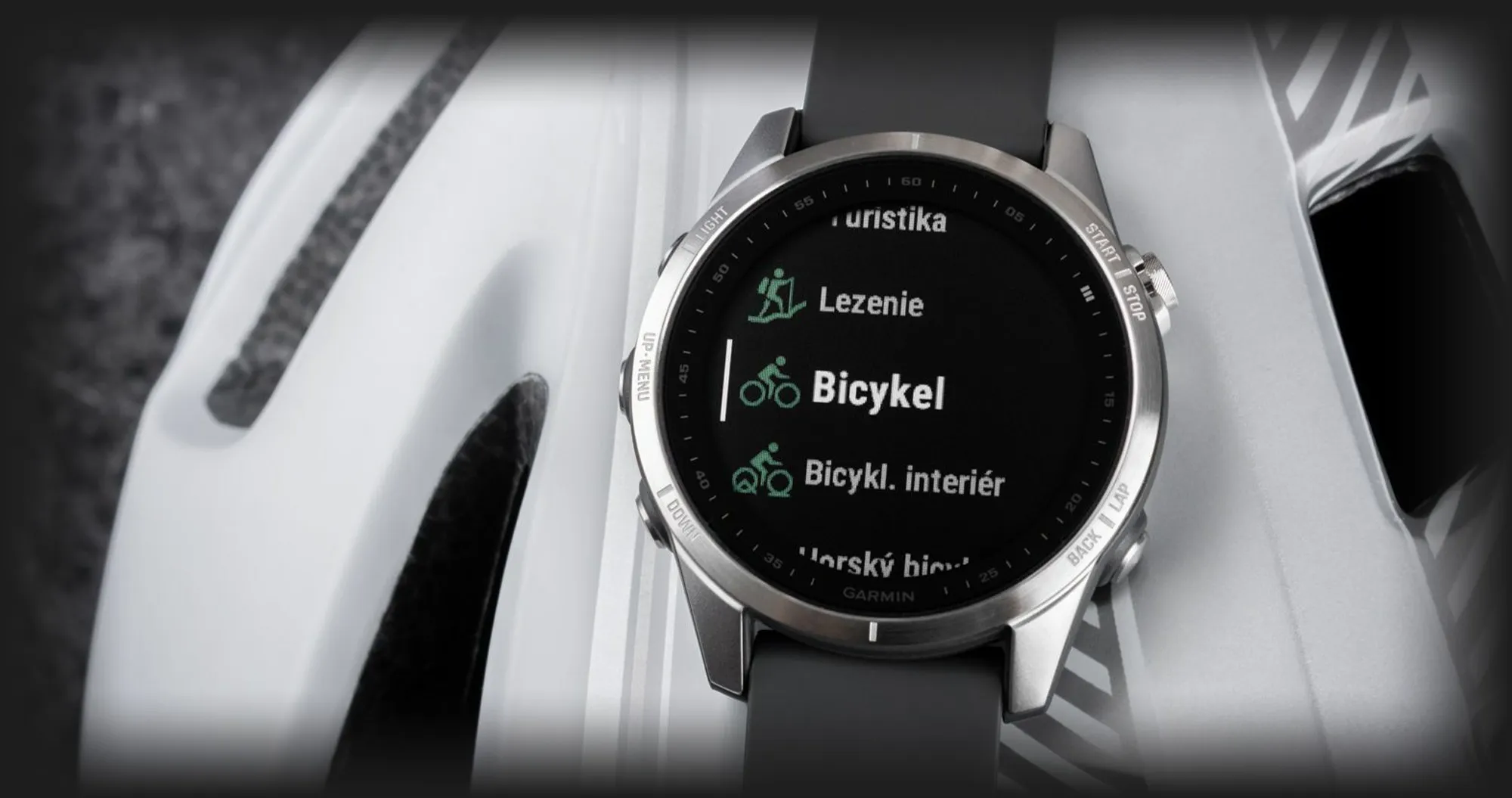 Garmin Fenix 7S Silver with Graphite Band