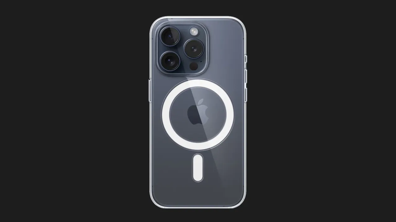 Оригинальный чехол Apple Clear Case with Magsafe для iPhone 15 (MT203)