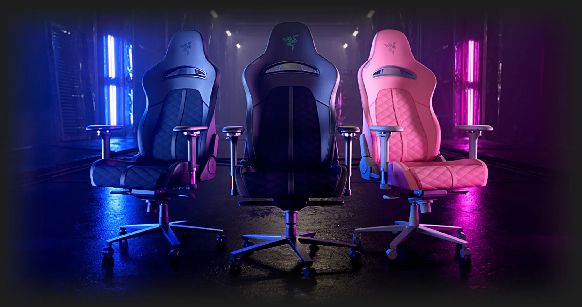 Кресло для геймеров Razer Enki X (Black Green) (RZ38-03880100-R3G1) (UA)