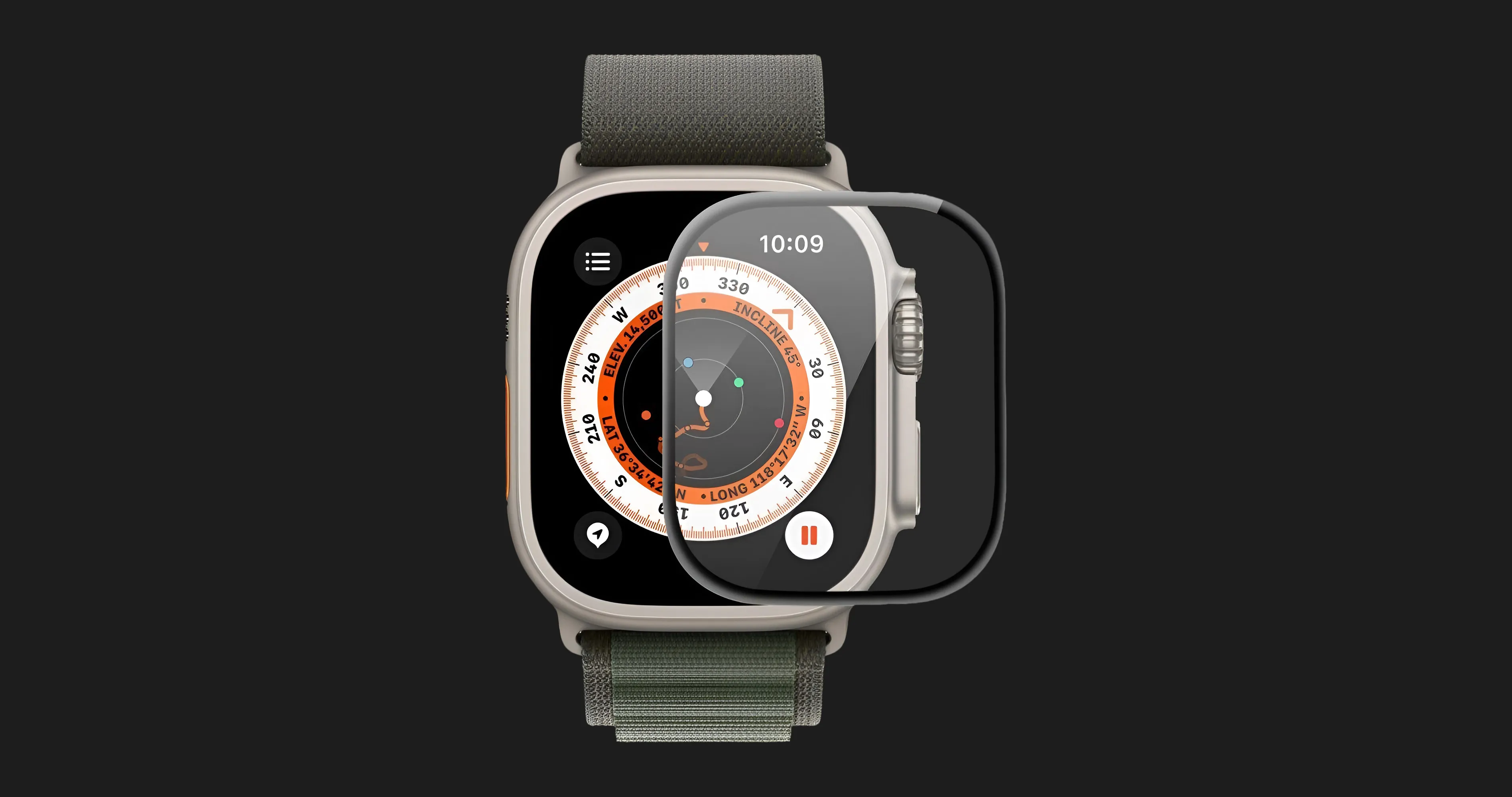 Защитное стекло NEU Chatel для Apple Watch Ultra (49mm)