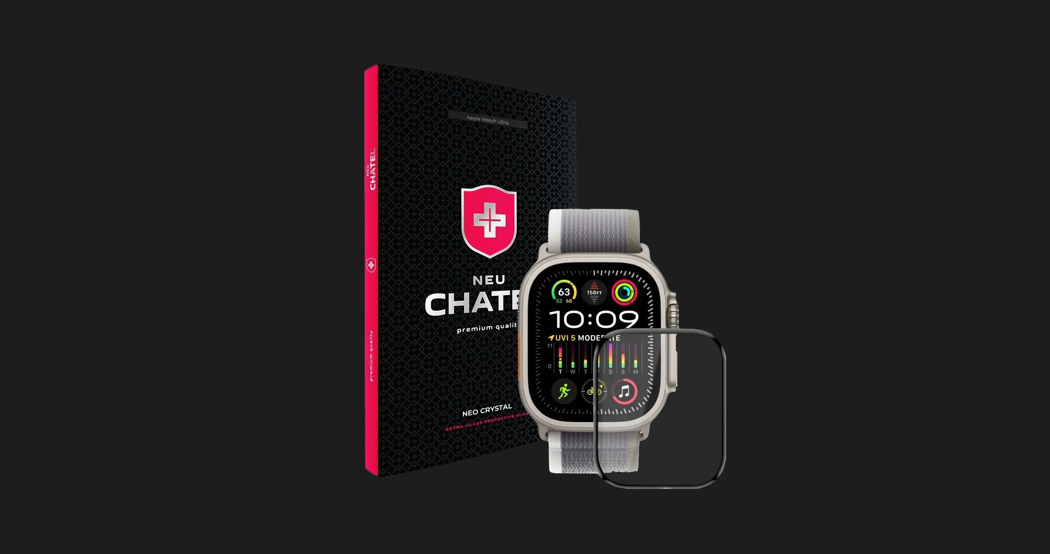 Защитное стекло NEU Chatel для Apple Watch Ultra (49mm)