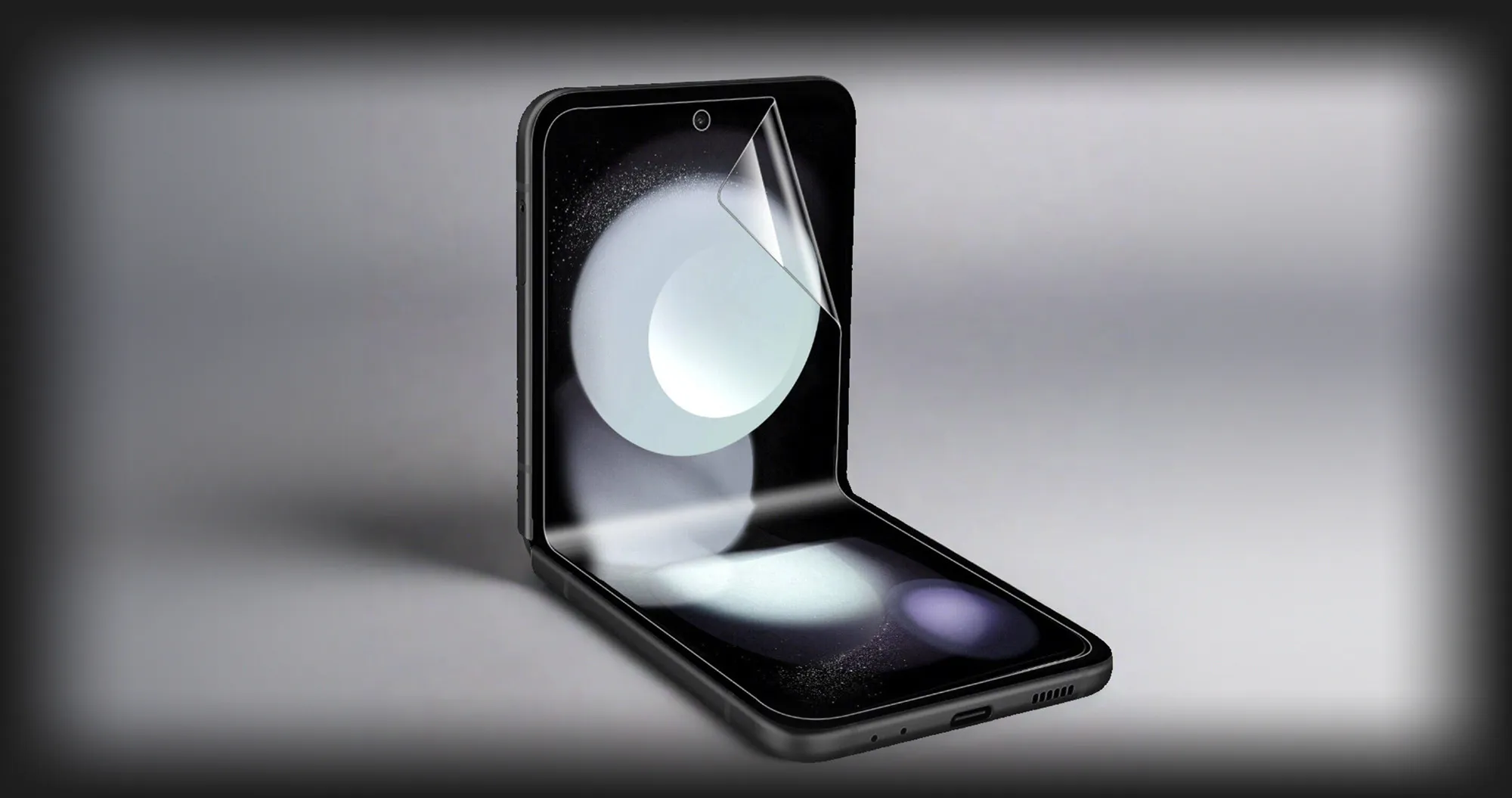 Защитная пленка Hydrogel Pro для Samsung Flip 4 (Glossy Clear) (Front)