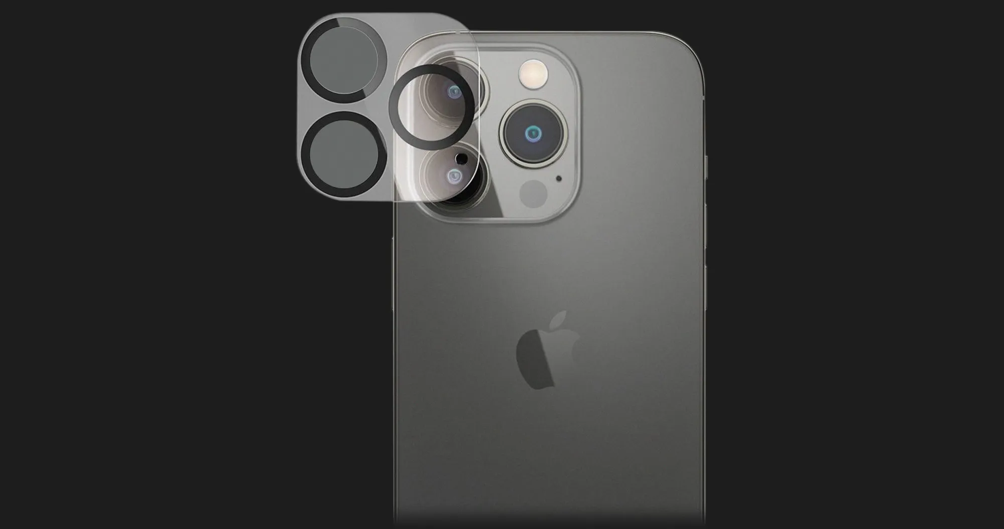 Захисне скло ZK для камери iPhone 14 Pro / 14 Pro Max Full Cover