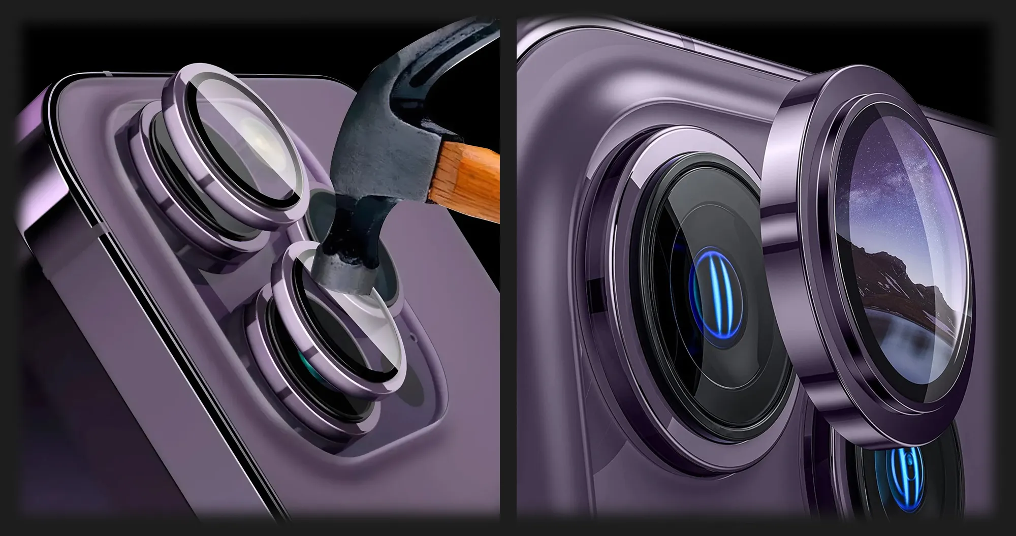 Защитное стекло iLera для камеры iPhone 11 Pro/11 Pro Max (Graphite)