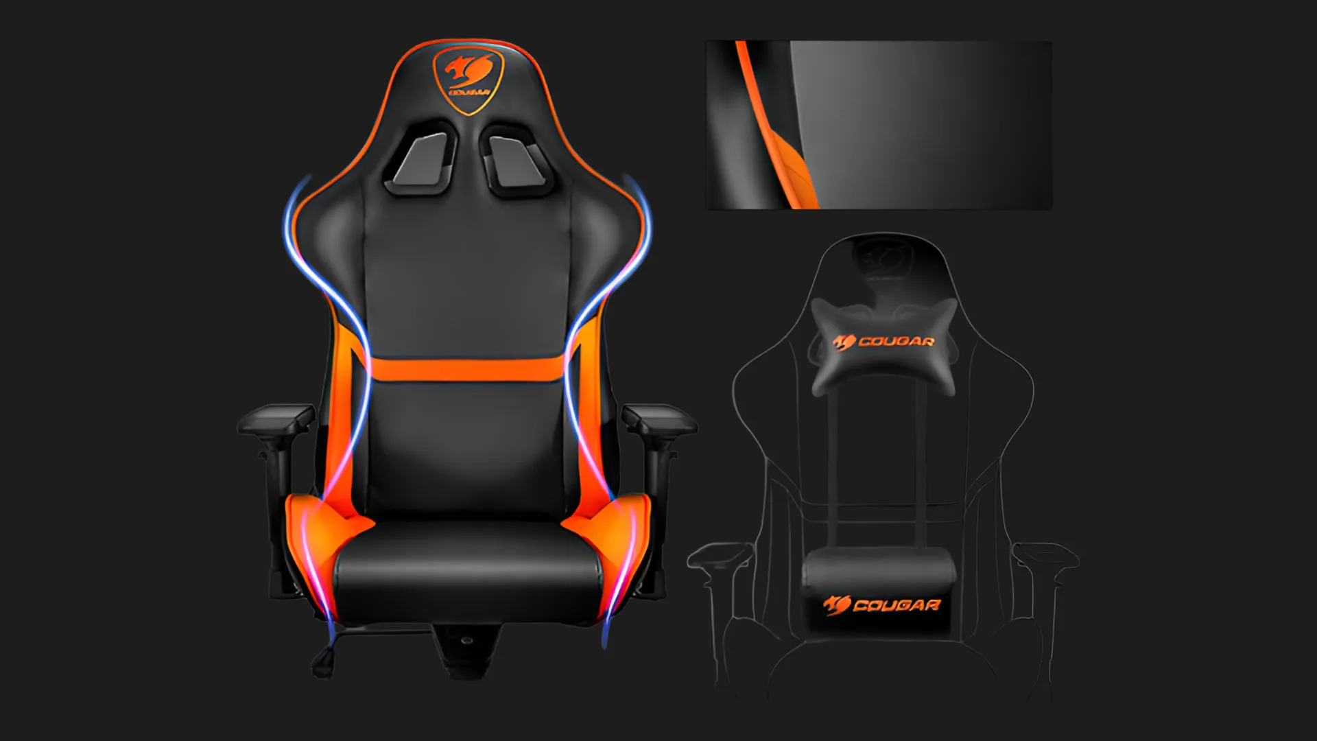 Крісло для геймерів Cougar Armor (Black/Orange)