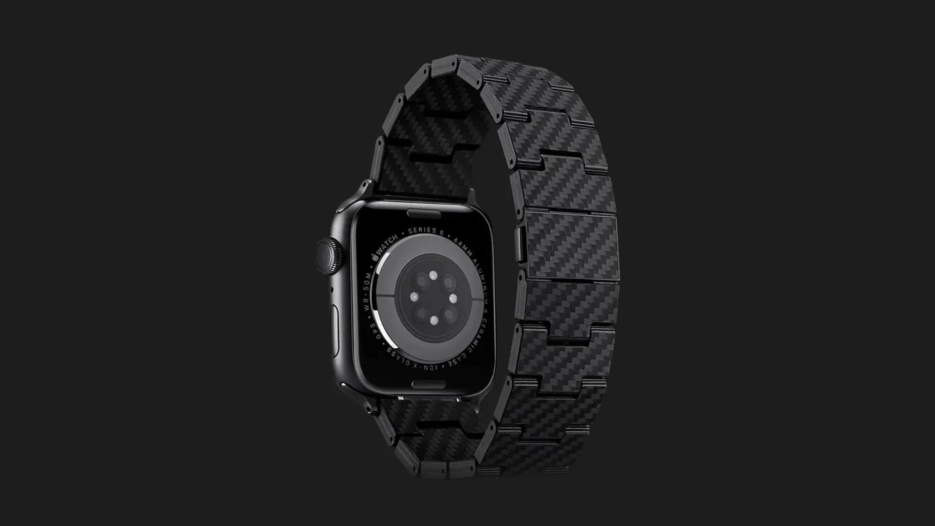 Ремінець Pitaka Carbon Fiber Band для Apple Watch 38/40/41/42mm &amp; 44/45/46/49mm (Black/Grey Twil)