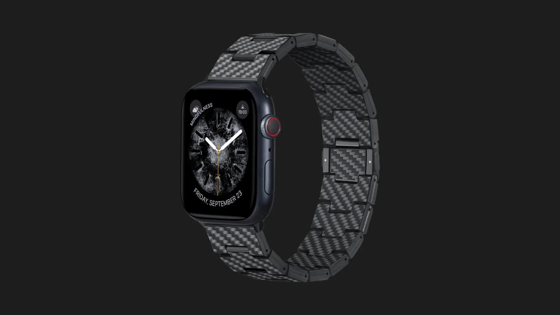 Ремінець Pitaka Carbon Fiber Band для Apple Watch 38/40/41/42mm &amp; 44/45/46/49mm (Black/Grey Twil)