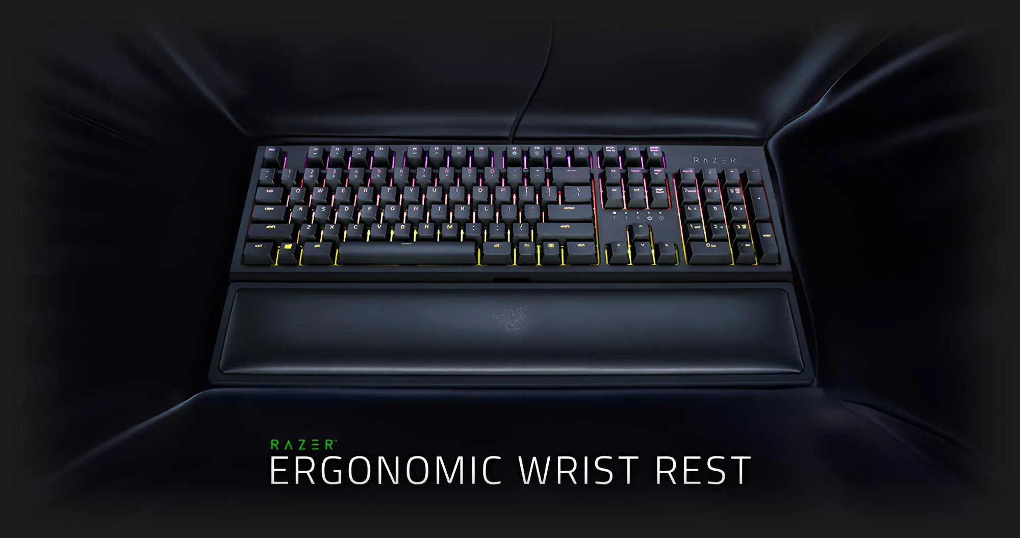 Подставка для клавиатуры RAZER Ergonomic Wrist Rest (Black) (RC21-01470200-R3M1) (UA)