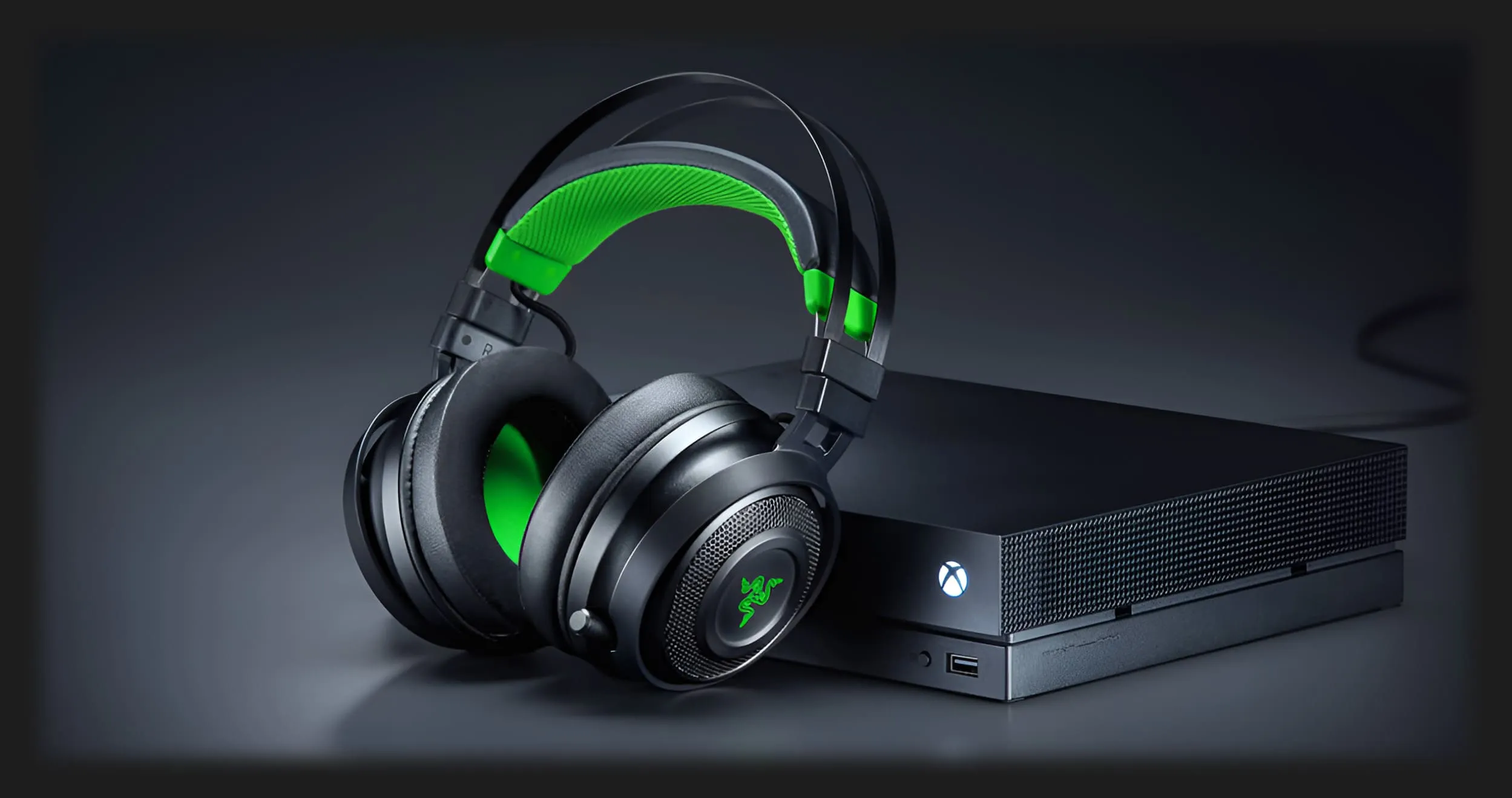 Ігрова гарнітура Razer Nari Ultimate for Xbox One WL (Black/Green) (Z04-02910100-R3M1)