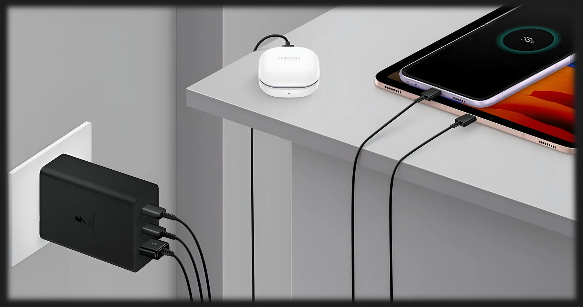 Блок питания Samsung 65W Power Adapter Trio (Black)