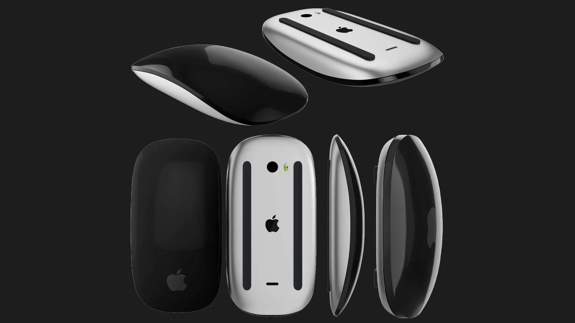 Миша Apple Magic Mouse 3 Black (2022) (MMMQ3)
