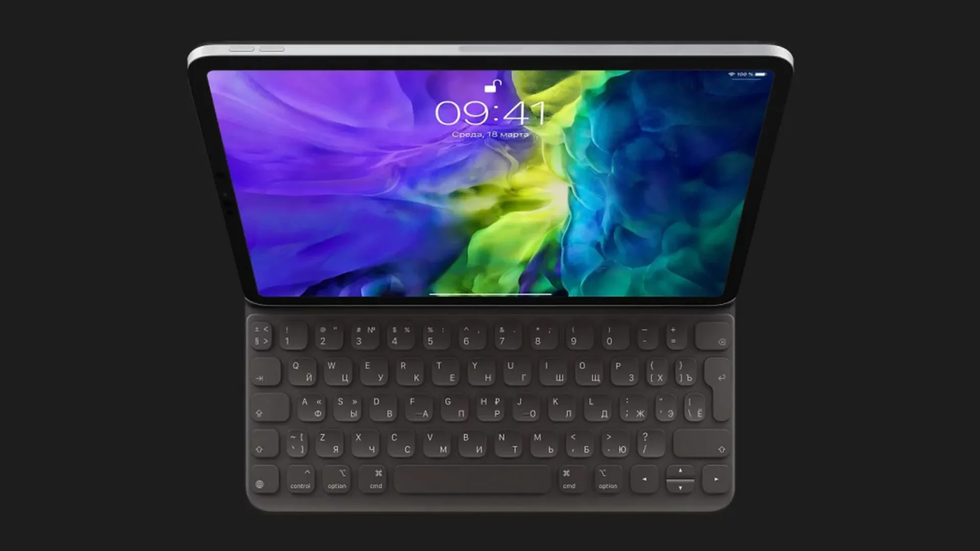 Клавіатура Smart Keyboard Folio для iPad Pro 11, iPad Air (4/5th generation) (Black) (MXNK2)