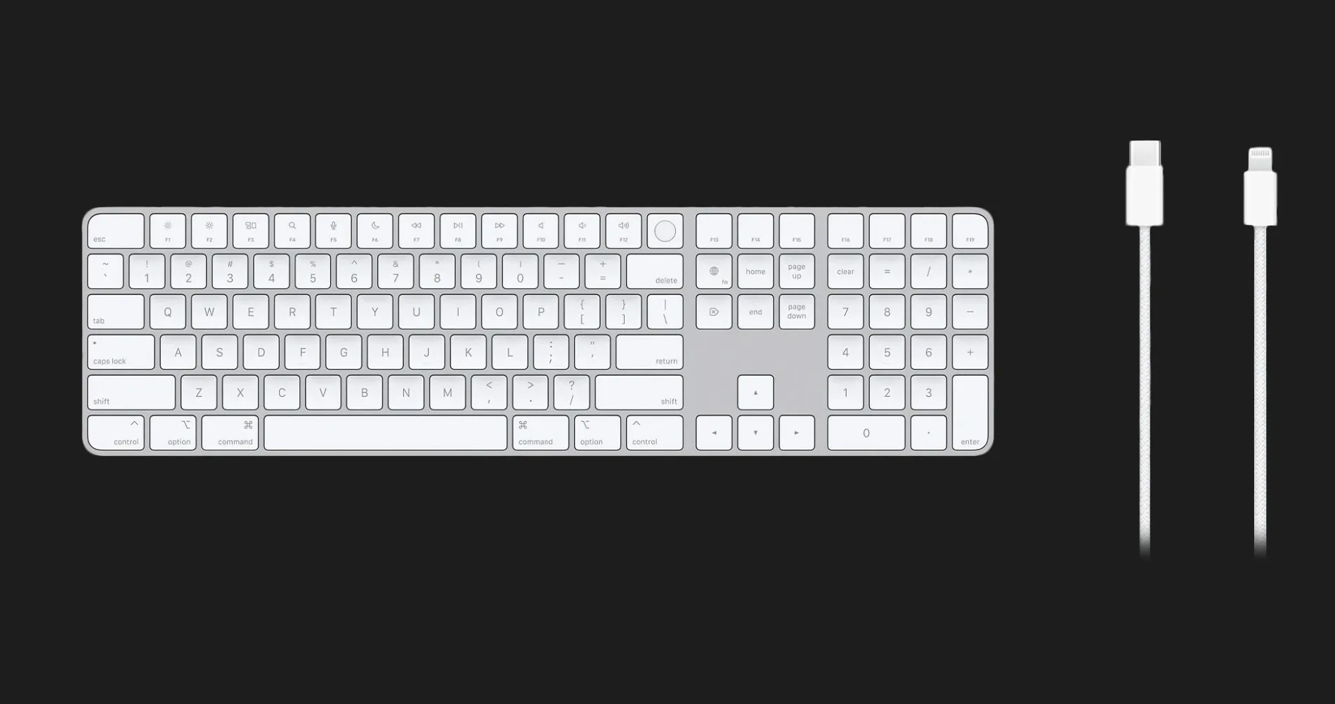 Полноразмерная клавиатура Apple Magic Keyboard with Touch ID USB–C (Black) (2024) (MXK83) (Уценка)