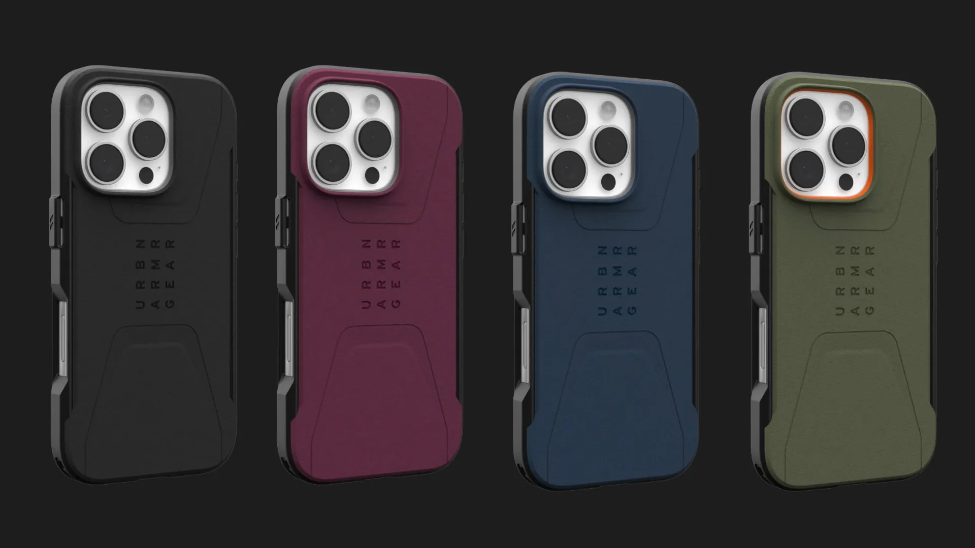 Чехол UAG Civilian для iPhone 16 Pro (Bordeaux)