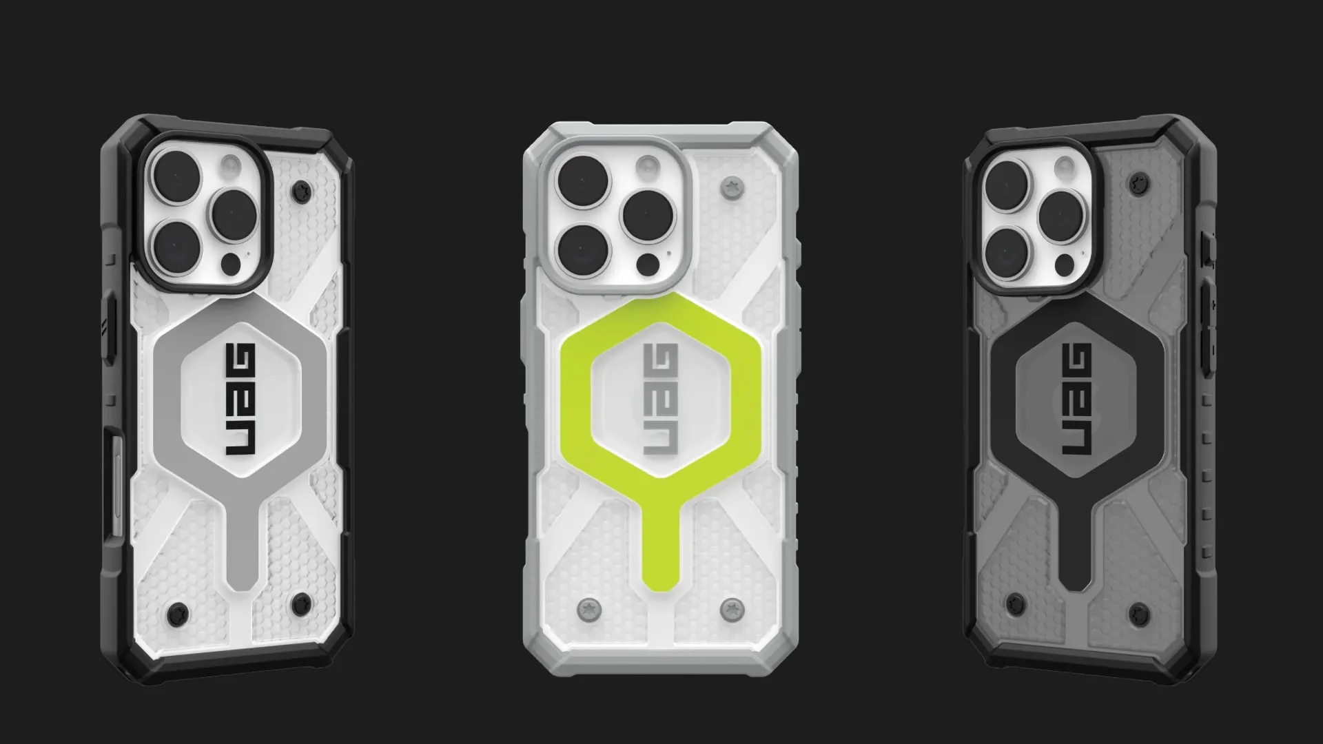 Чохол UAG Pathfinder Clear Magsafe для iPhone 16 Pro Max (Active Neon Lanyard)