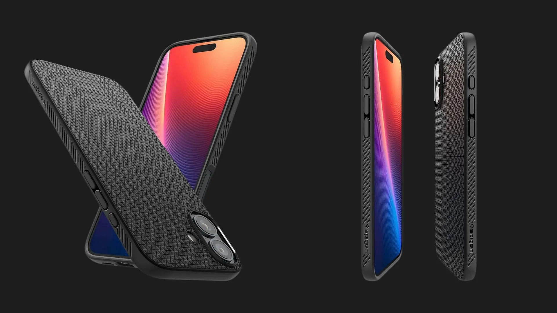 Чехол Spigen Liquid Air для iPhone 16 Plus (Matte Black)