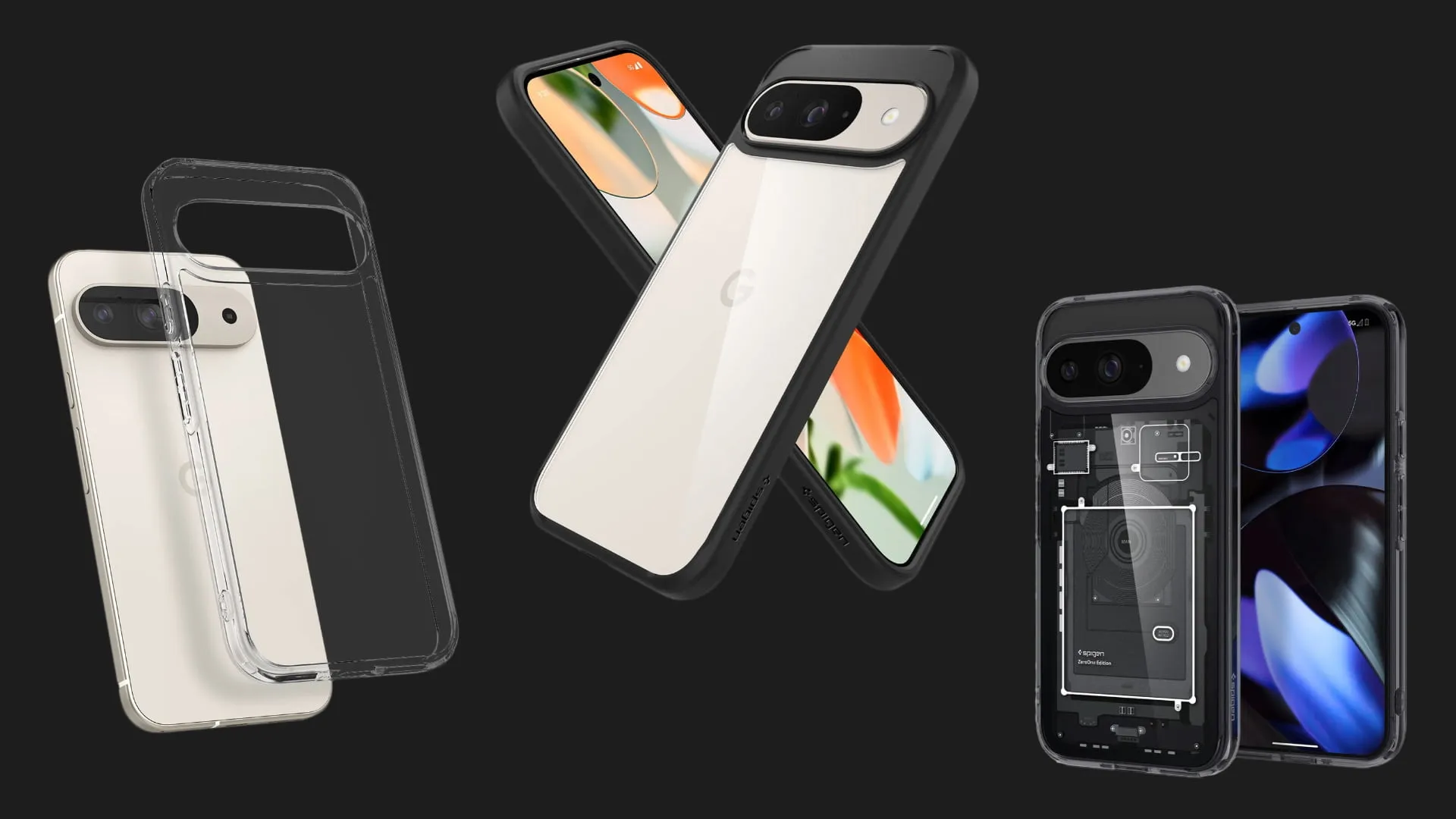 Чехол Spigen Ultra Hybrid для Google Pixel 9/9Pro (Matte Black)