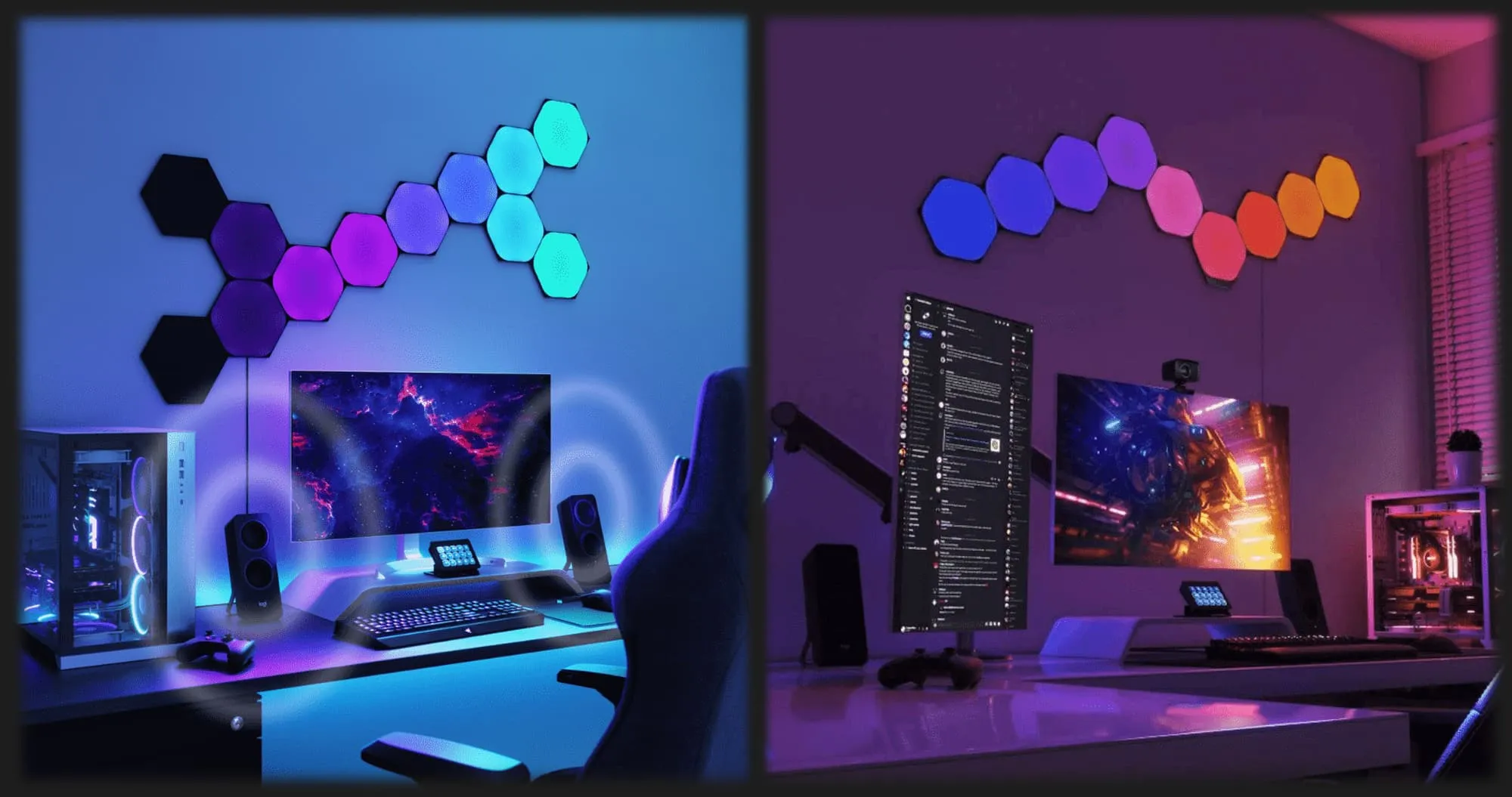 Розумна система освітлення Nanoleaf Shapes Ultra Black Hexagons Starter Kit, Apple Homekit, 9шт (Black)