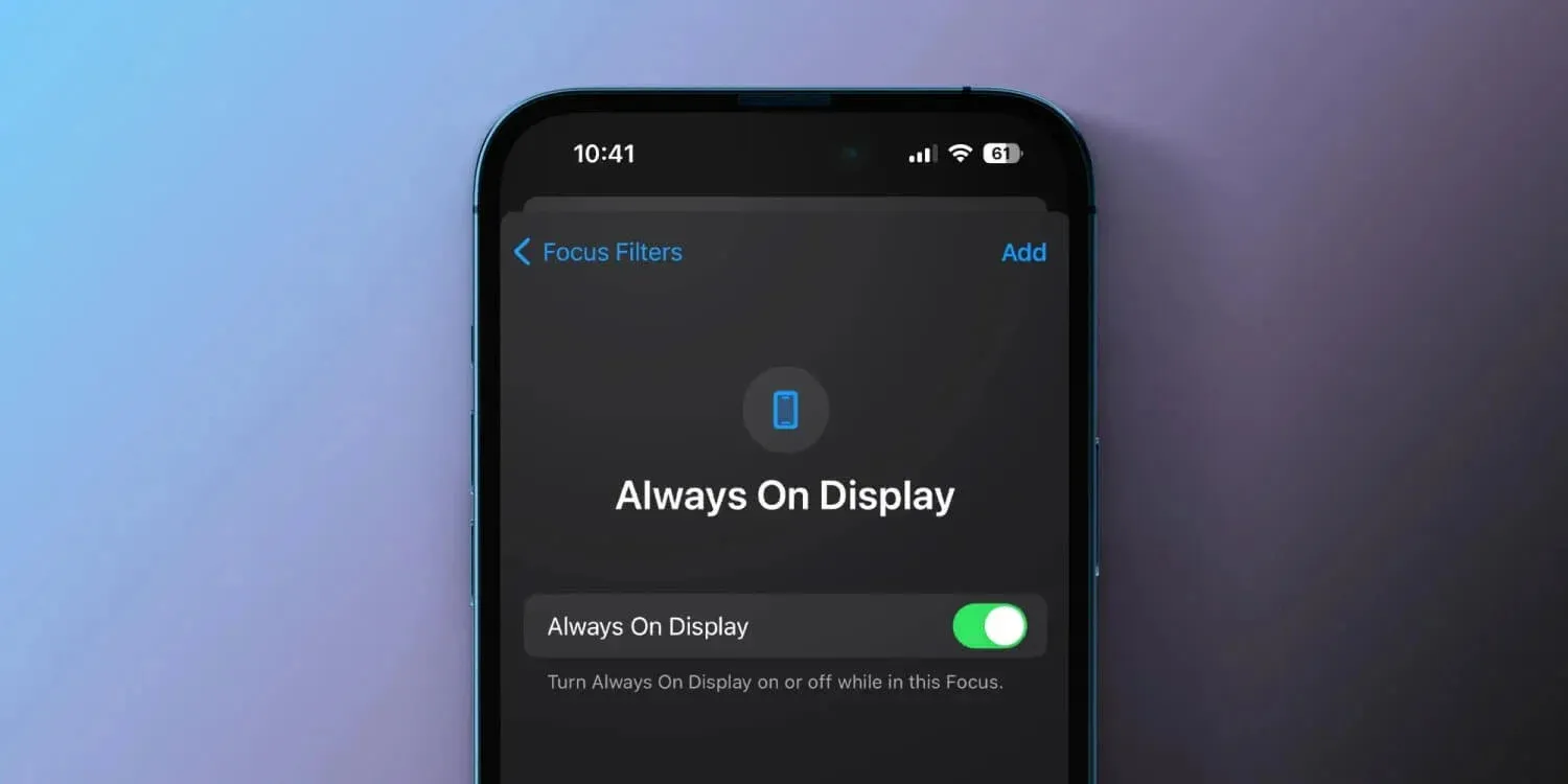 Always-On Display iPhone 16