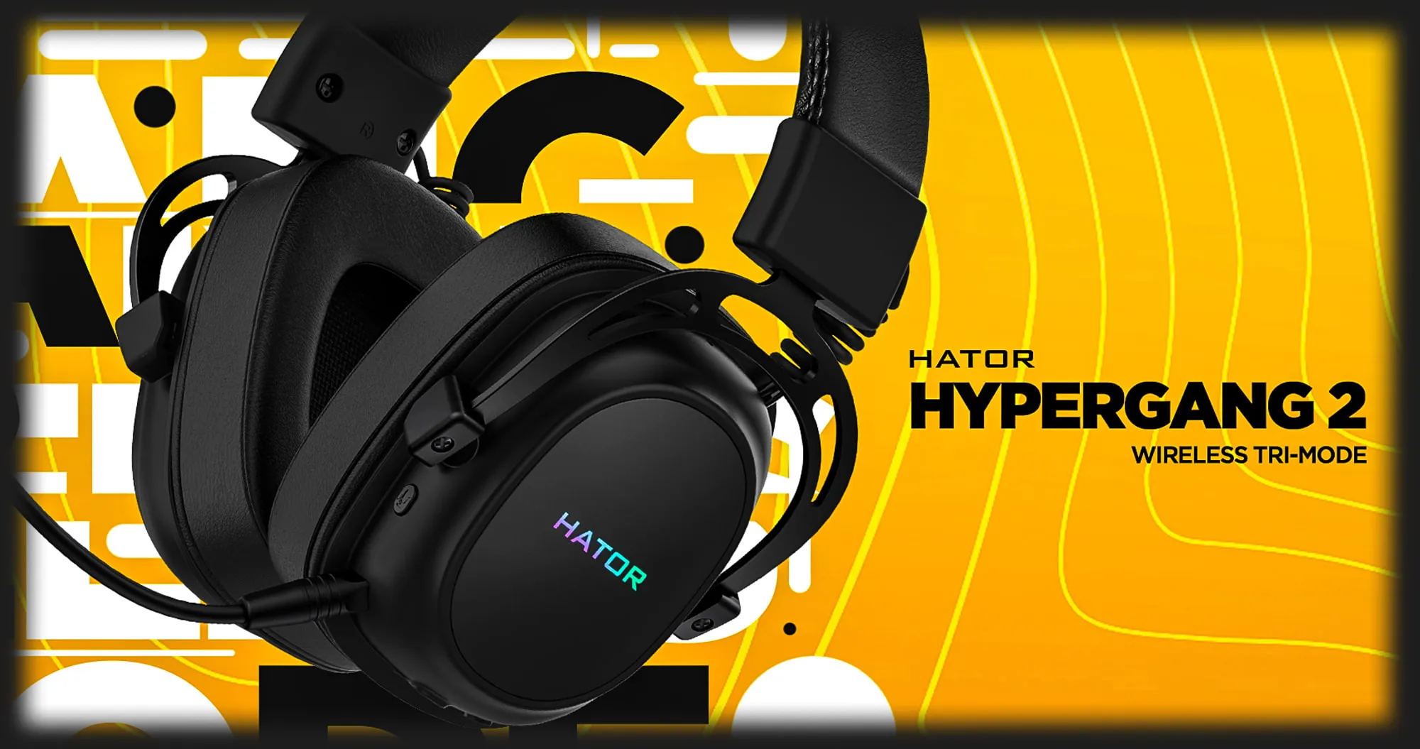 Ігрова гарнітура Hator Hypergang 2 Wireless Tri-mode (Black) (HTA-950)