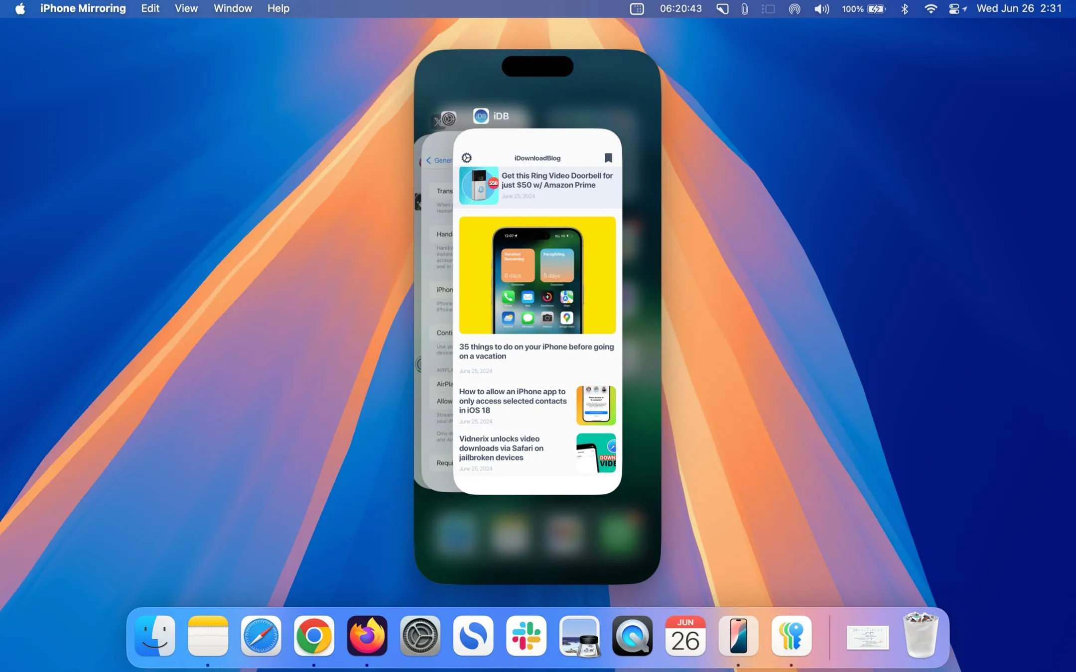 iPhone Mirroring