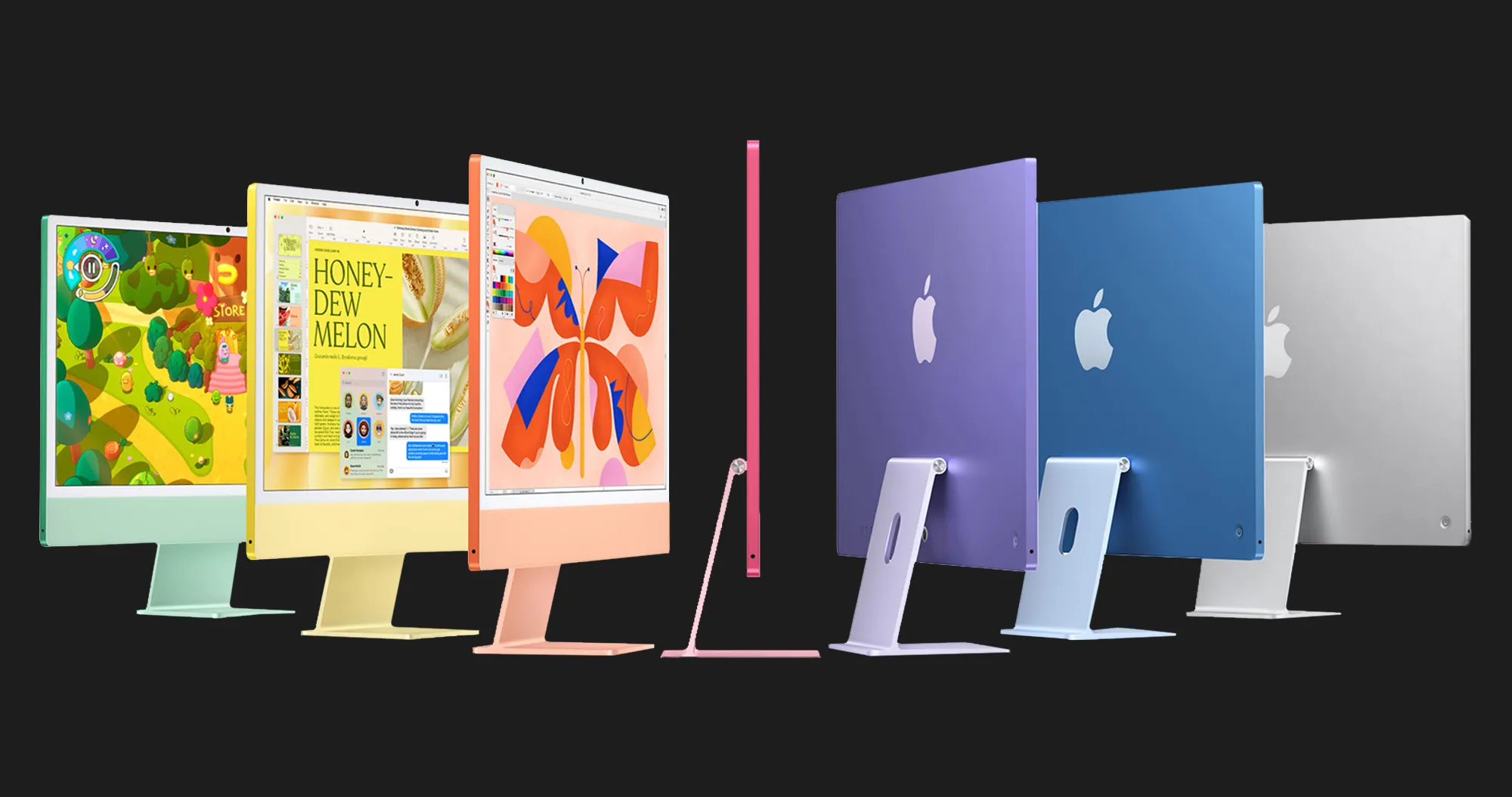 Apple iMac 24 with Retina 4.5K, Apple M4, 512GB, 10 CPU / 10 GPU, 16GB RAM, Purple (MWV73) (2024)