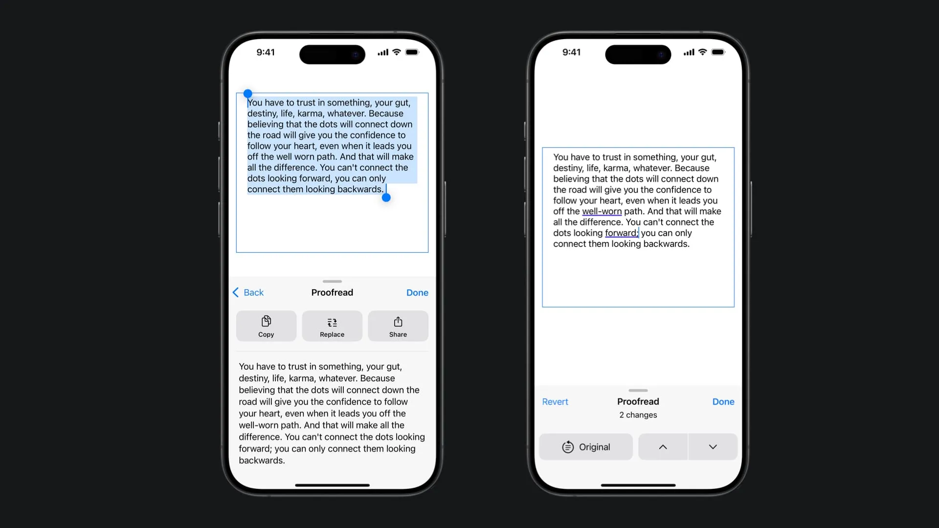 Writing Tools в iOS 18.2