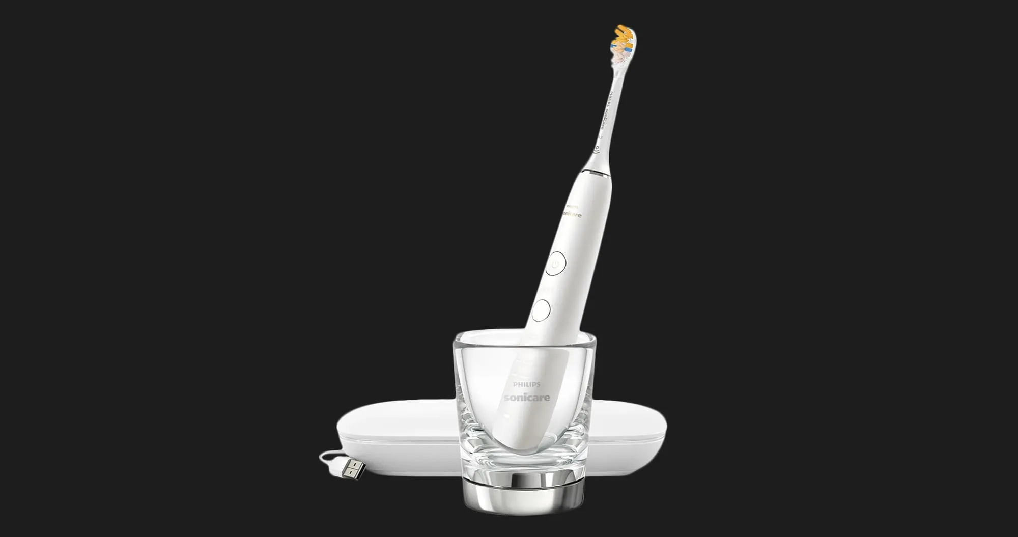 Набор зубных электрощеток Philips Sonicare DiamondClean 9000 (Black/White)