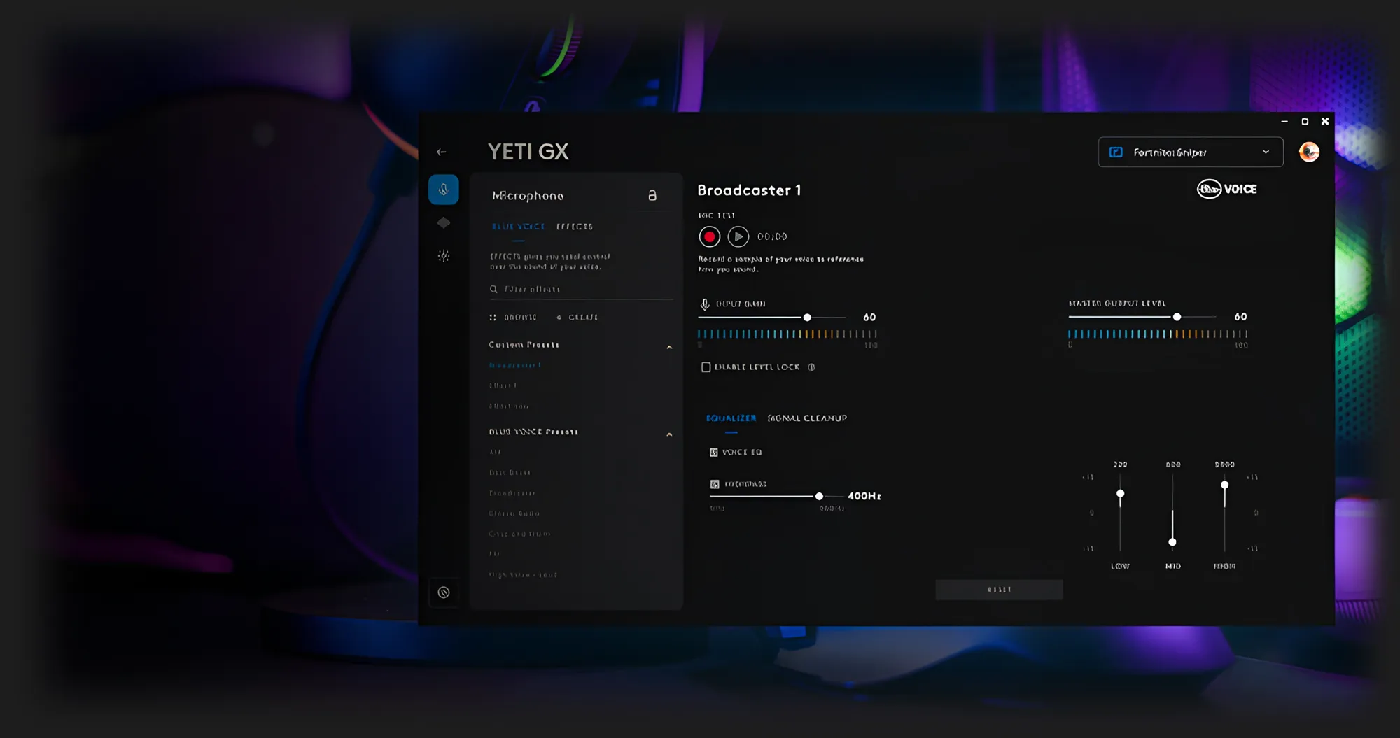 Микрофон Logitech Yeti GX Dynamic RGB Gaming Mic with Lightsync (Black) (UA)