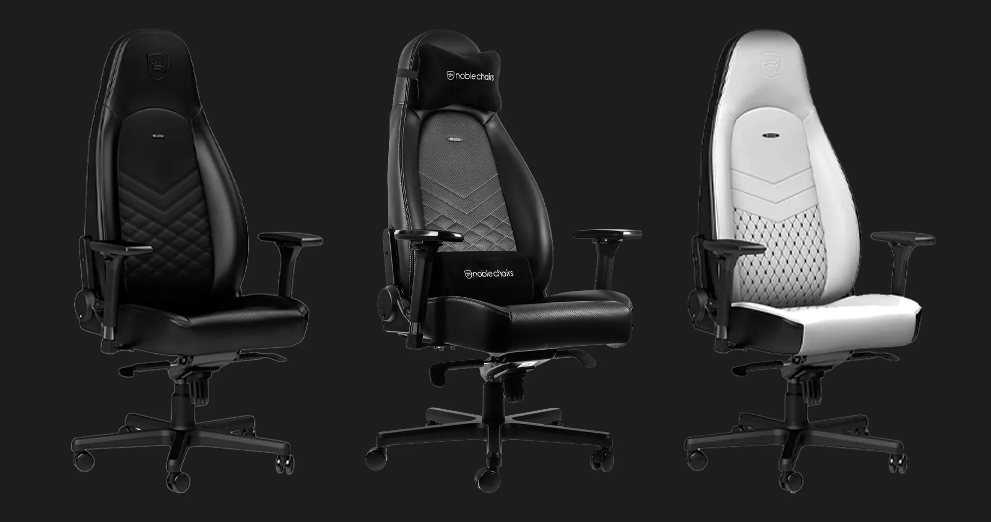 Крісло для геймерів Noblechairs EPIC (White/Black) (UA)