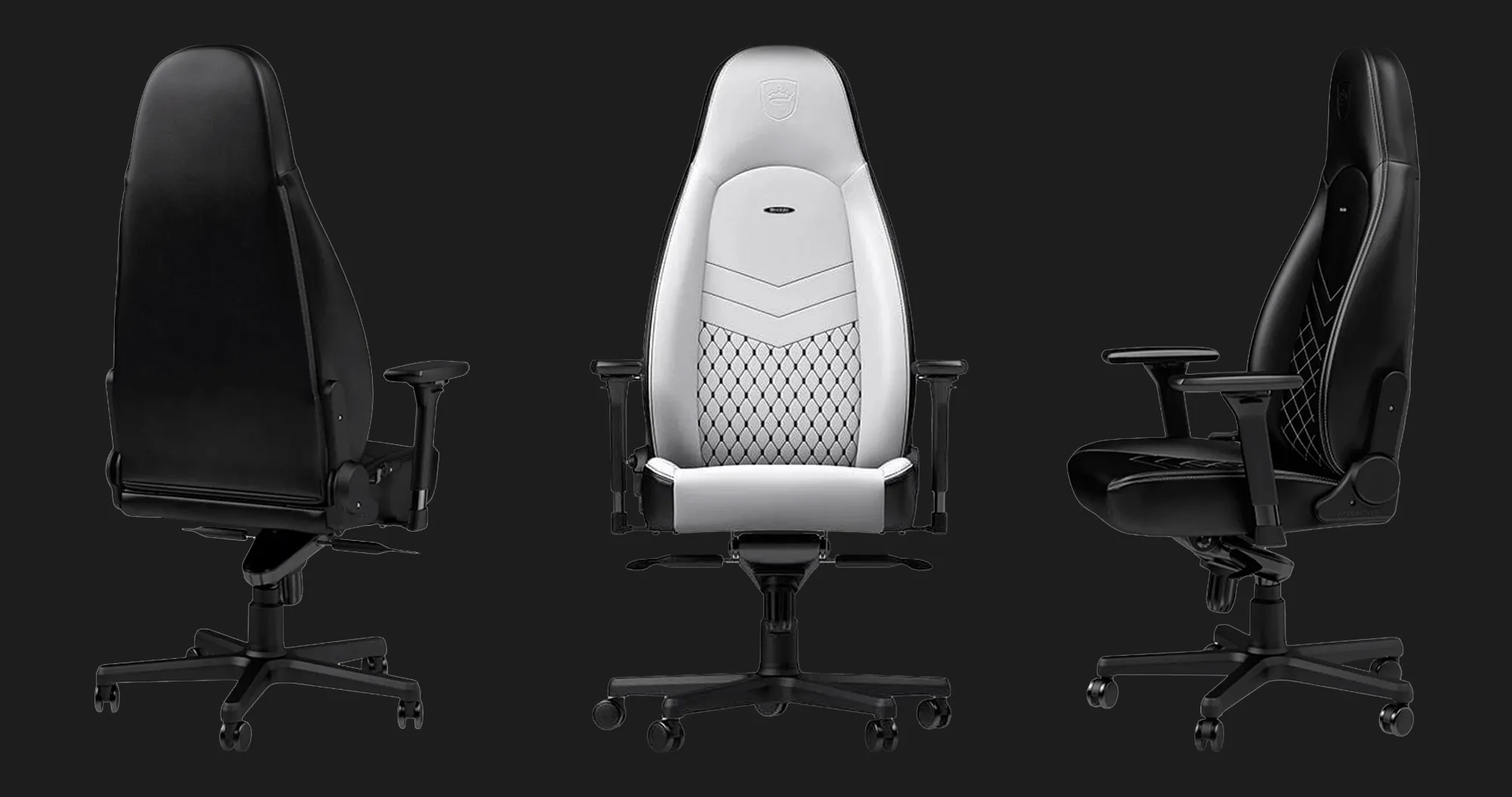Кресло для геймеров Noblechairs EPIC (White/Black) (UA)