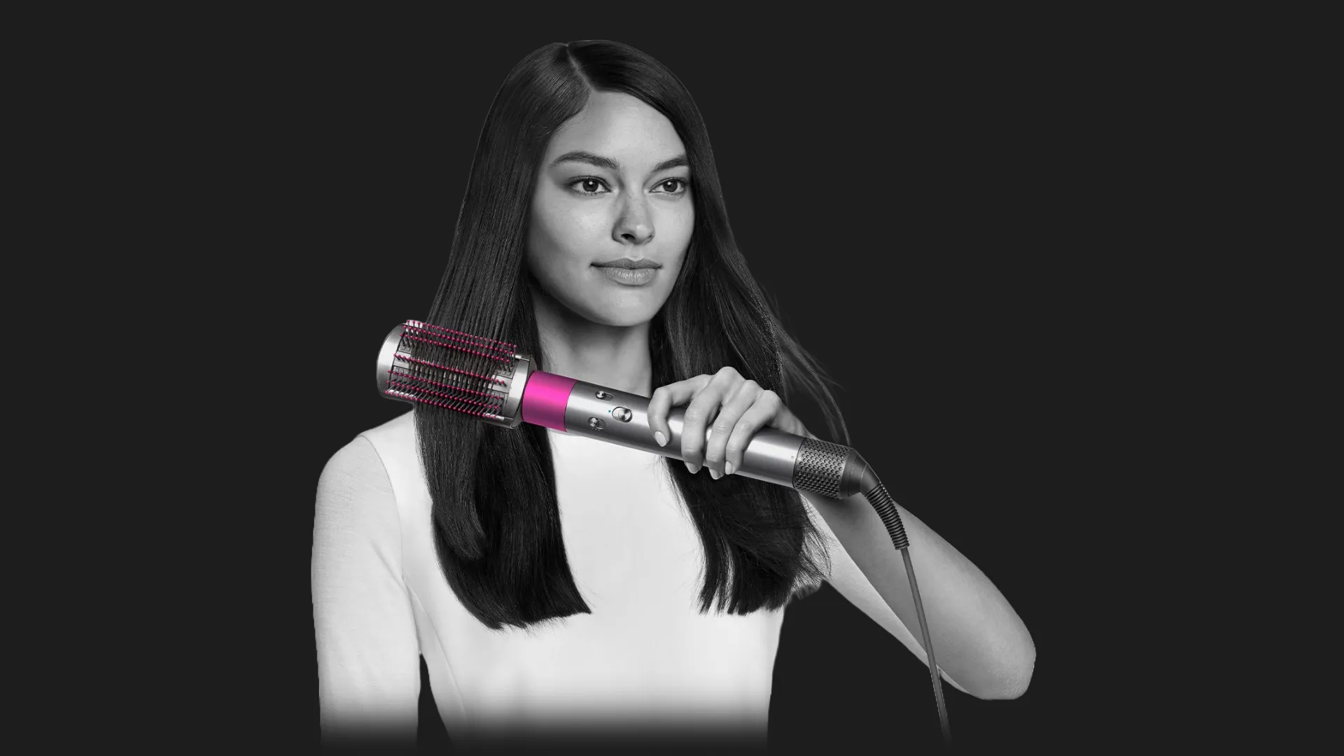 Щітка-насадка для випрямлення Dyson Small Soft Smoothing Brush (Nickel/Fuchsia)