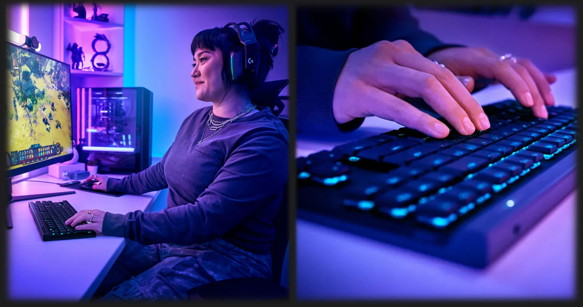 Клавiатура ігрова Logitech G515 Lightspeed TKL (White)